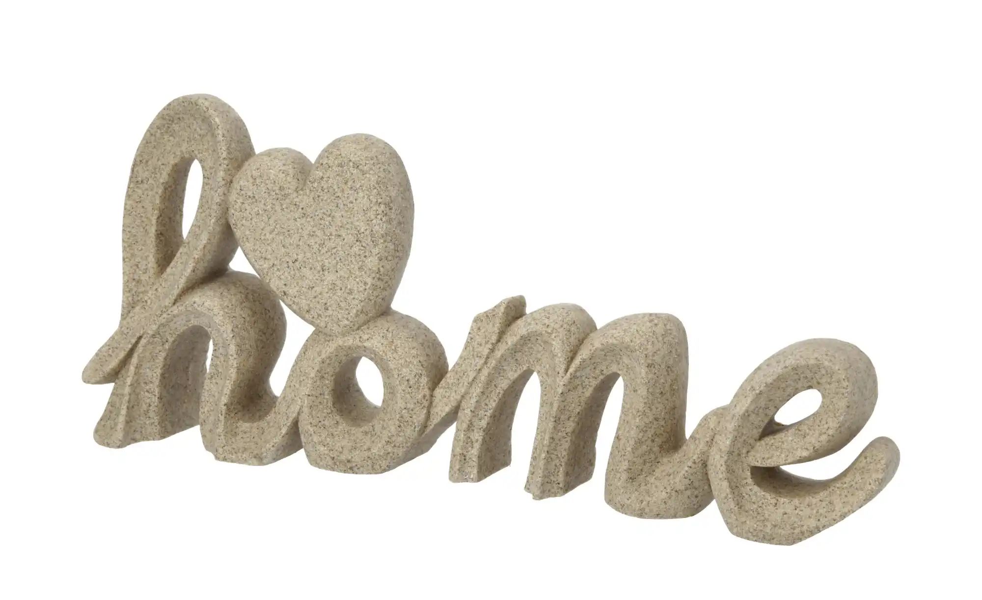 Thumbnail - HOME STORY Dekoobjekt Home ¦ beige ¦ Polyresin (Kunstharz) ¦ Maße (cm): B: 28 H: 11,5 T: 4.0 Accessoires > Dekoartikel...