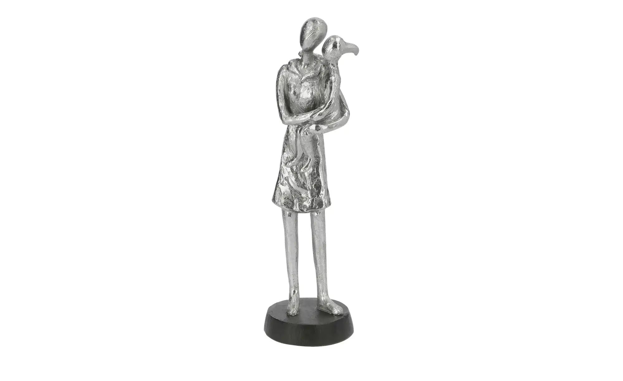 HOME STORY Deko Figur   ¦ silber ¦ Polyresin (Kunstharz) ¦ Maße (cm): B: 8 günstig online kaufen