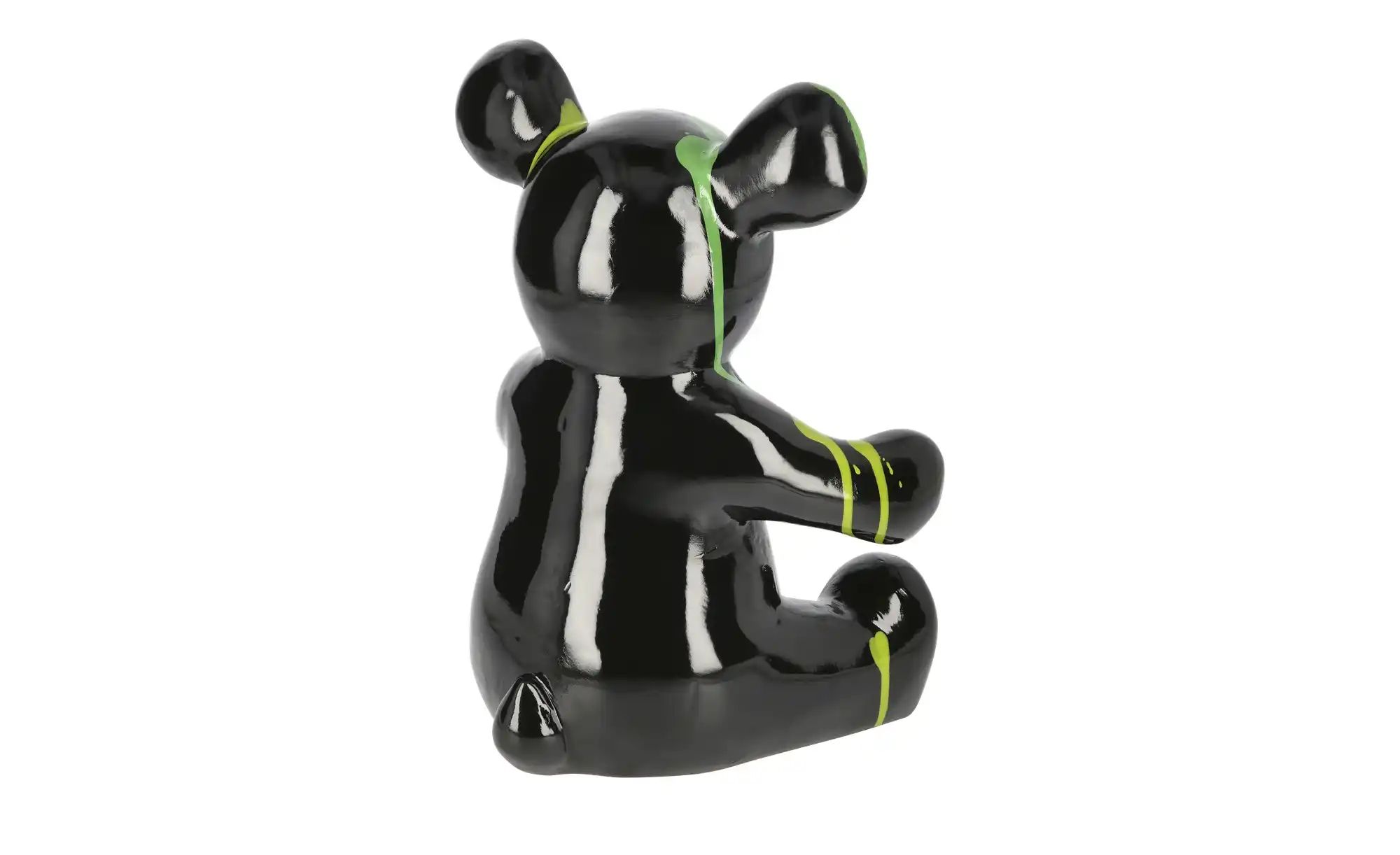 HOME STORY Dekofigur Teddy   ¦ schwarz ¦ Polyresin (Kunstharz) ¦ Maße (cm): günstig online kaufen