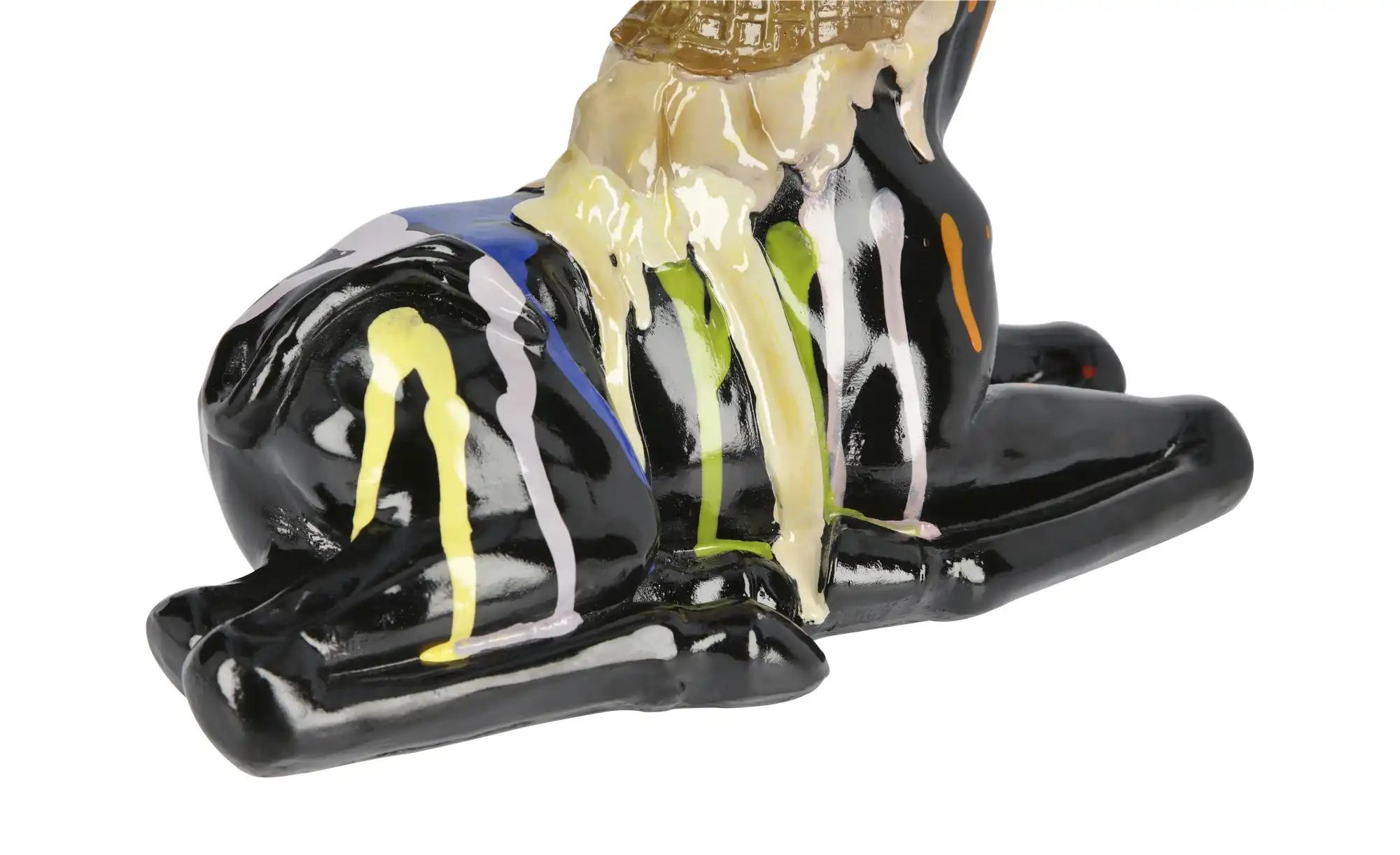 Thumbnail - HOME STORY Dekofigur Giraffe ¦ schwarz ¦ Polyresin (Kunstharz) ¦ Maße (cm): B: 27,8 H: 29 T: 12.0 Accessoires > Dekoar...
