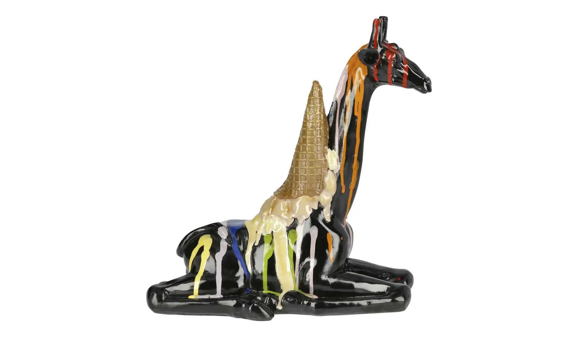 Thumbnail - HOME STORY Dekofigur Giraffe ¦ schwarz ¦ Polyresin (Kunstharz) ¦ Maße (cm): B: 27,8 H: 29 T: 12.0 Accessoires > Dekoar...