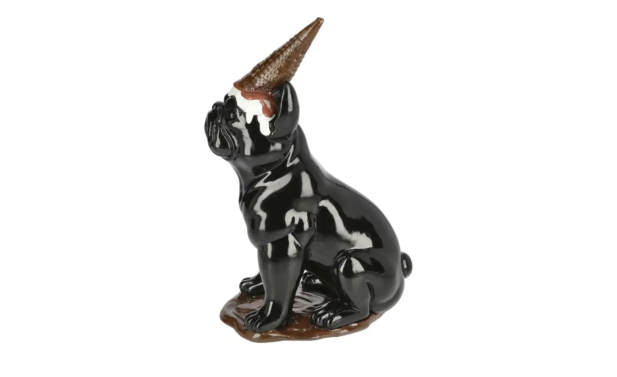 HOME STORY Dekofigur Hund   ¦ schwarz ¦ Polyresin (Kunstharz) ¦ Maße (cm): günstig online kaufen