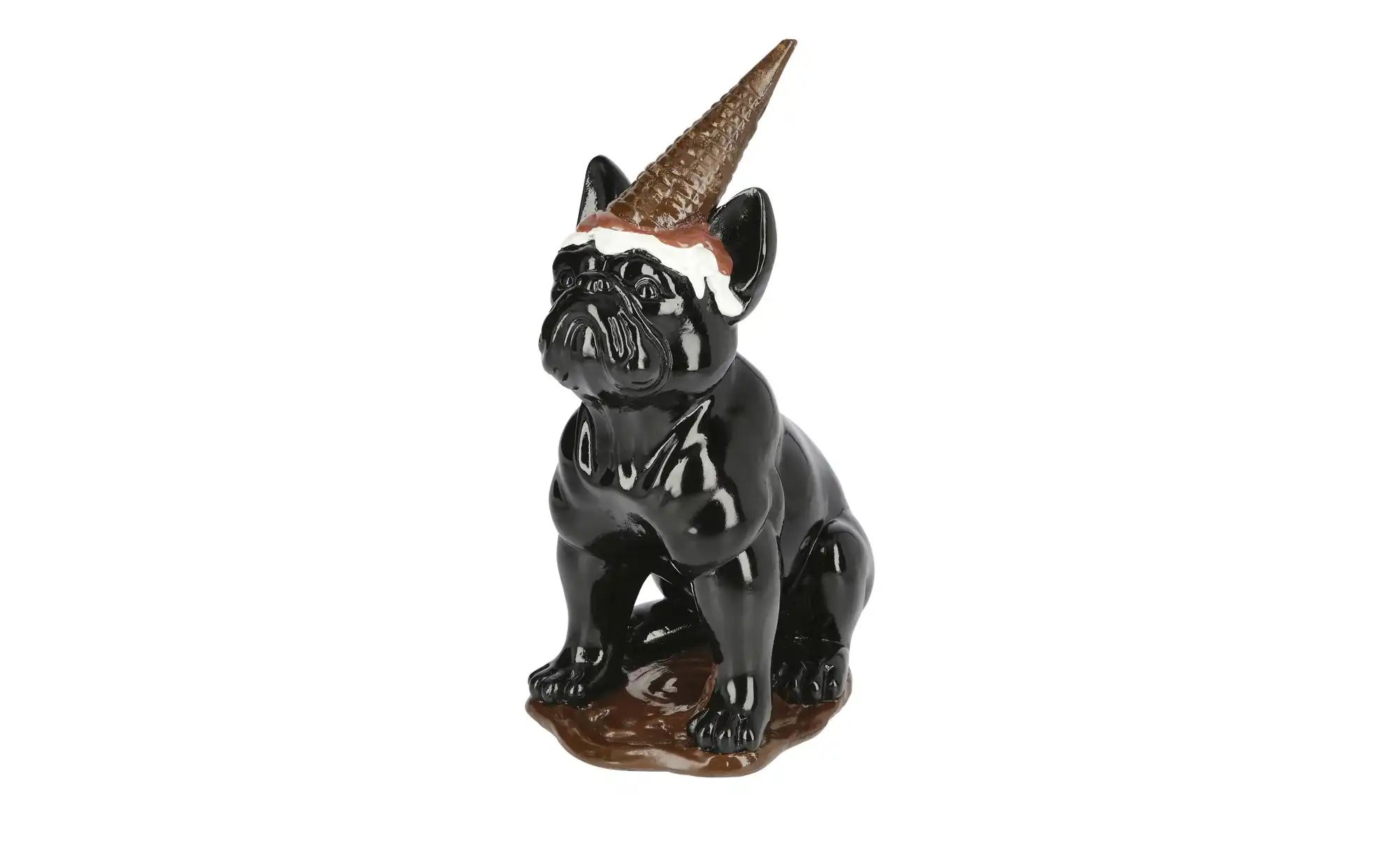HOME STORY Dekofigur Hund   ¦ schwarz ¦ Polyresin (Kunstharz) ¦ Maße (cm): günstig online kaufen