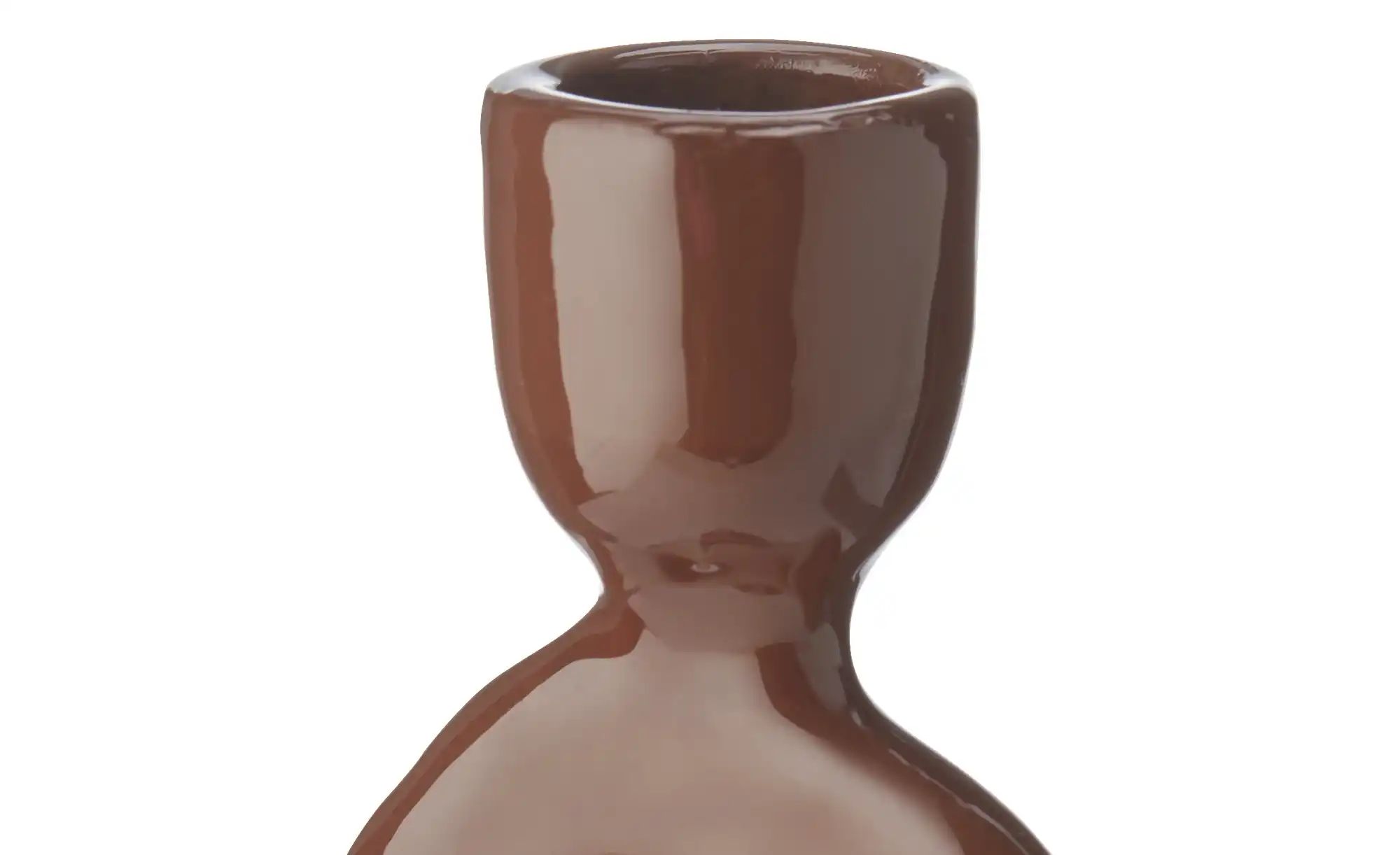 HOME STORY Kerzenhalter   ¦ braun ¦ Aluminium ¦ Maße (cm): B: 6,5 H: 21 T: günstig online kaufen