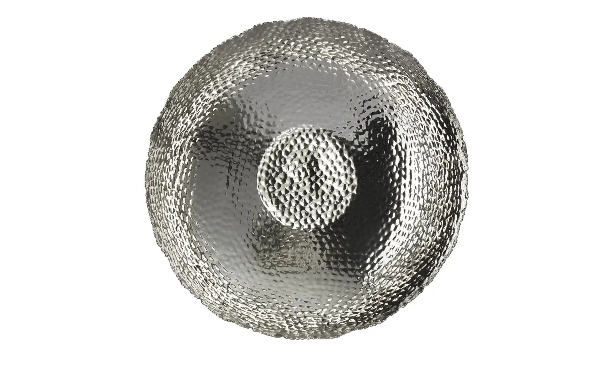 HOME STORY Deko Schale   ¦ silber ¦ Aluminium ¦ Maße (cm): H: 10,2  Ø: 38 A günstig online kaufen