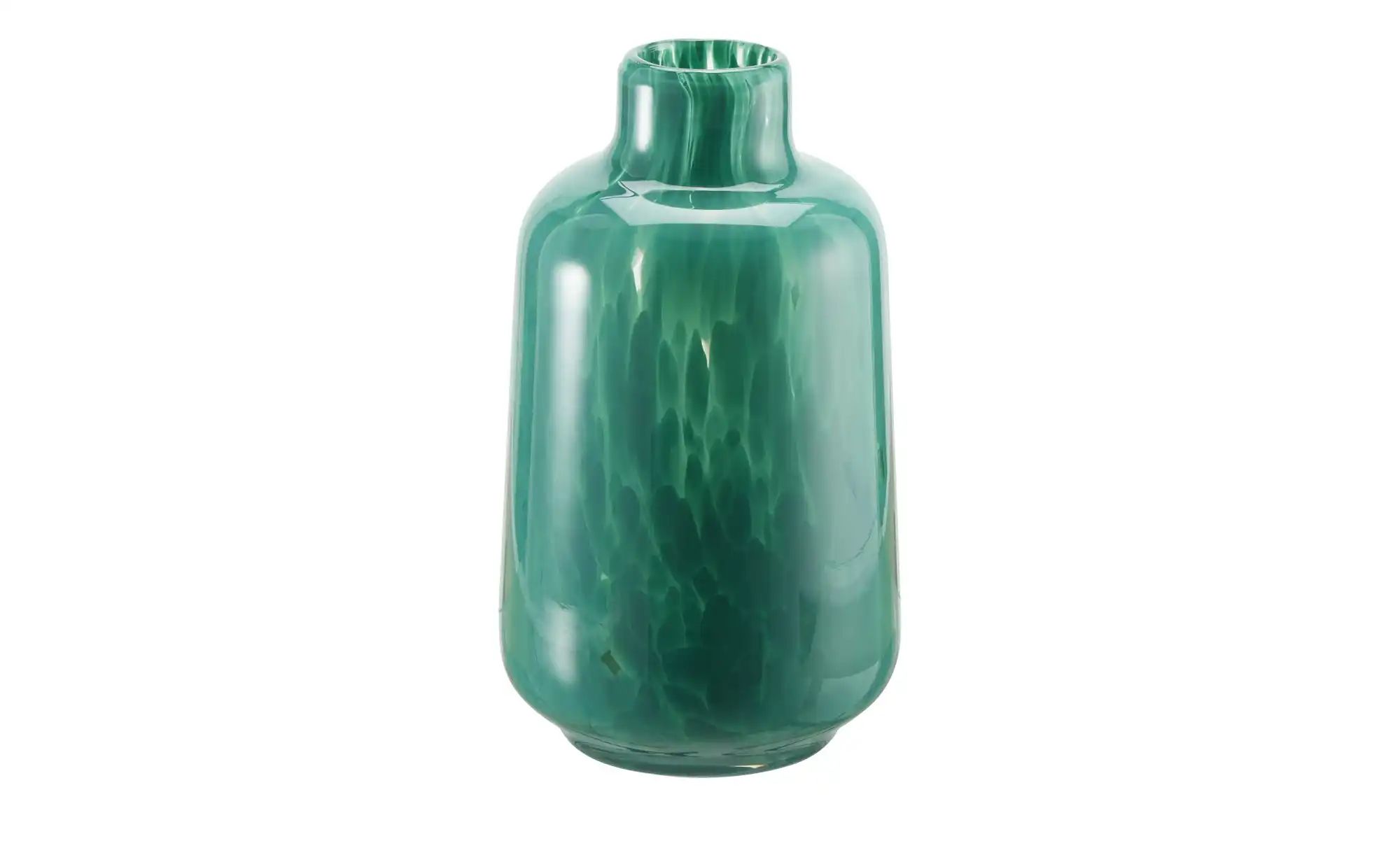 HOME STORY Vase   ¦ grün ¦ Glas ¦ Maße (cm): H: 26  Ø: 15 Accessoires > Vas günstig online kaufen