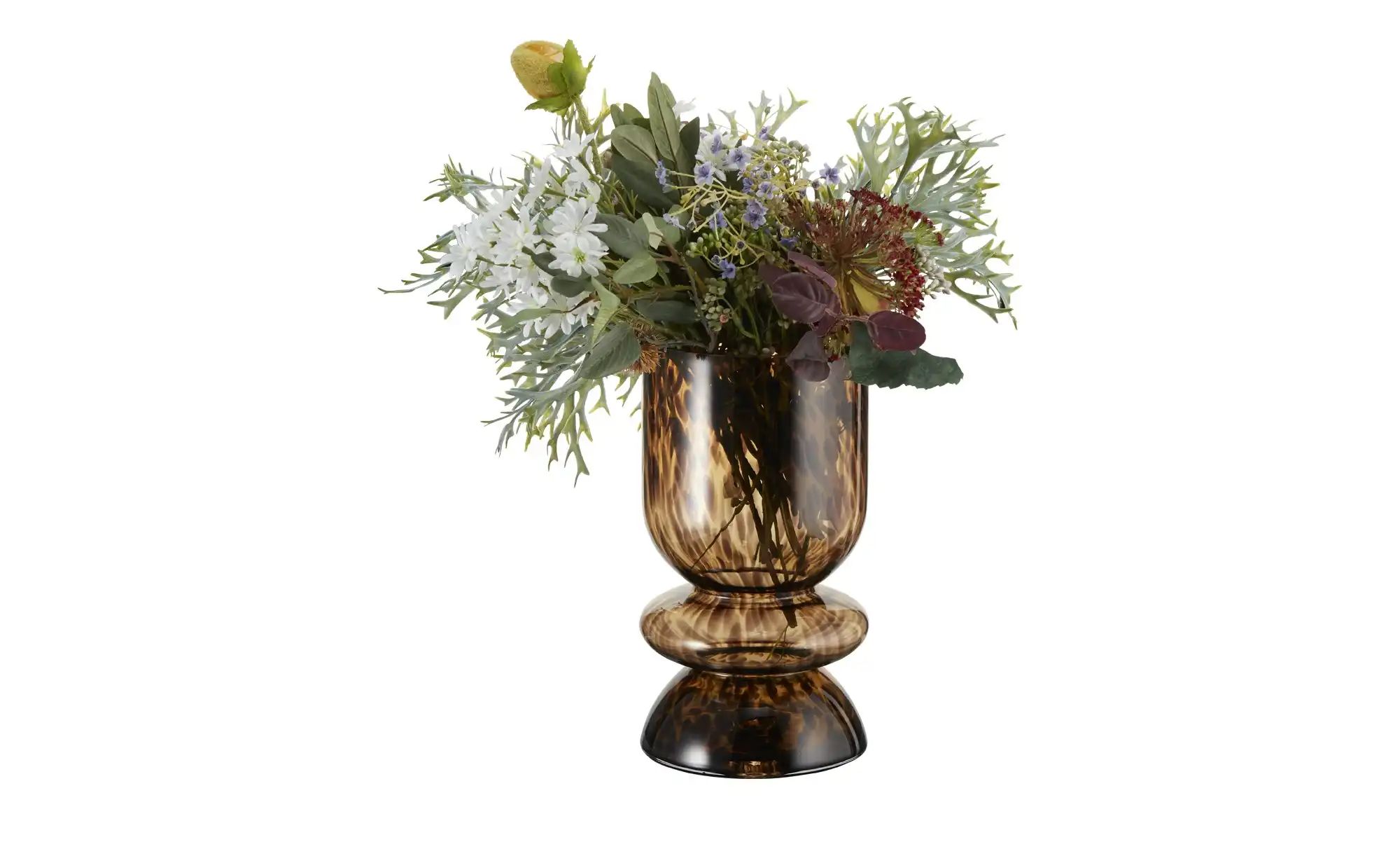 HOME STORY Vase   ¦ braun ¦ Glas ¦ Maße (cm): H: 30  Ø: 16 Accessoires > Va günstig online kaufen