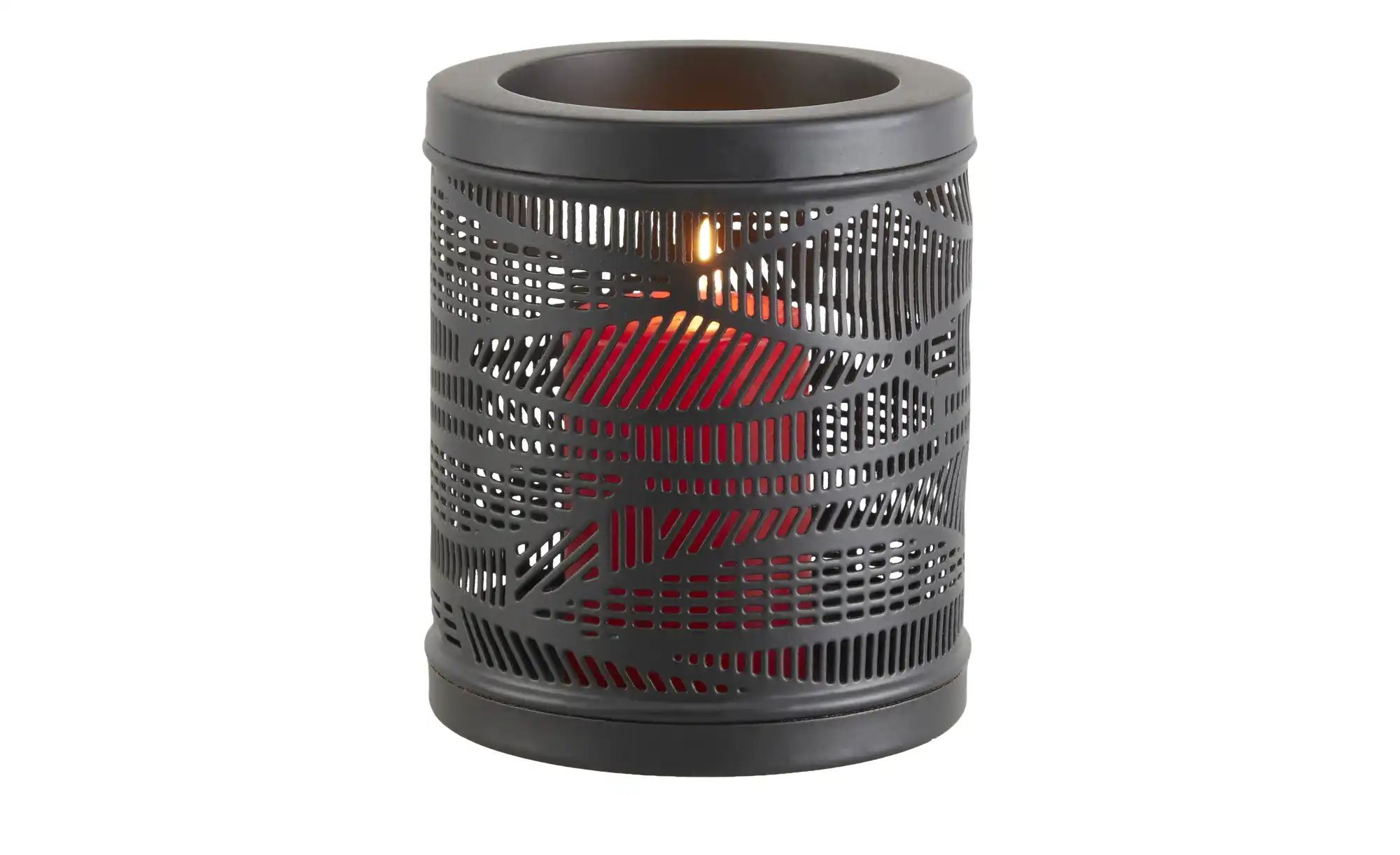 HOME STORY Windlicht   ¦ schwarz ¦ Eisen ¦ Maße (cm): H: 11,5  Ø: 10 Access günstig online kaufen