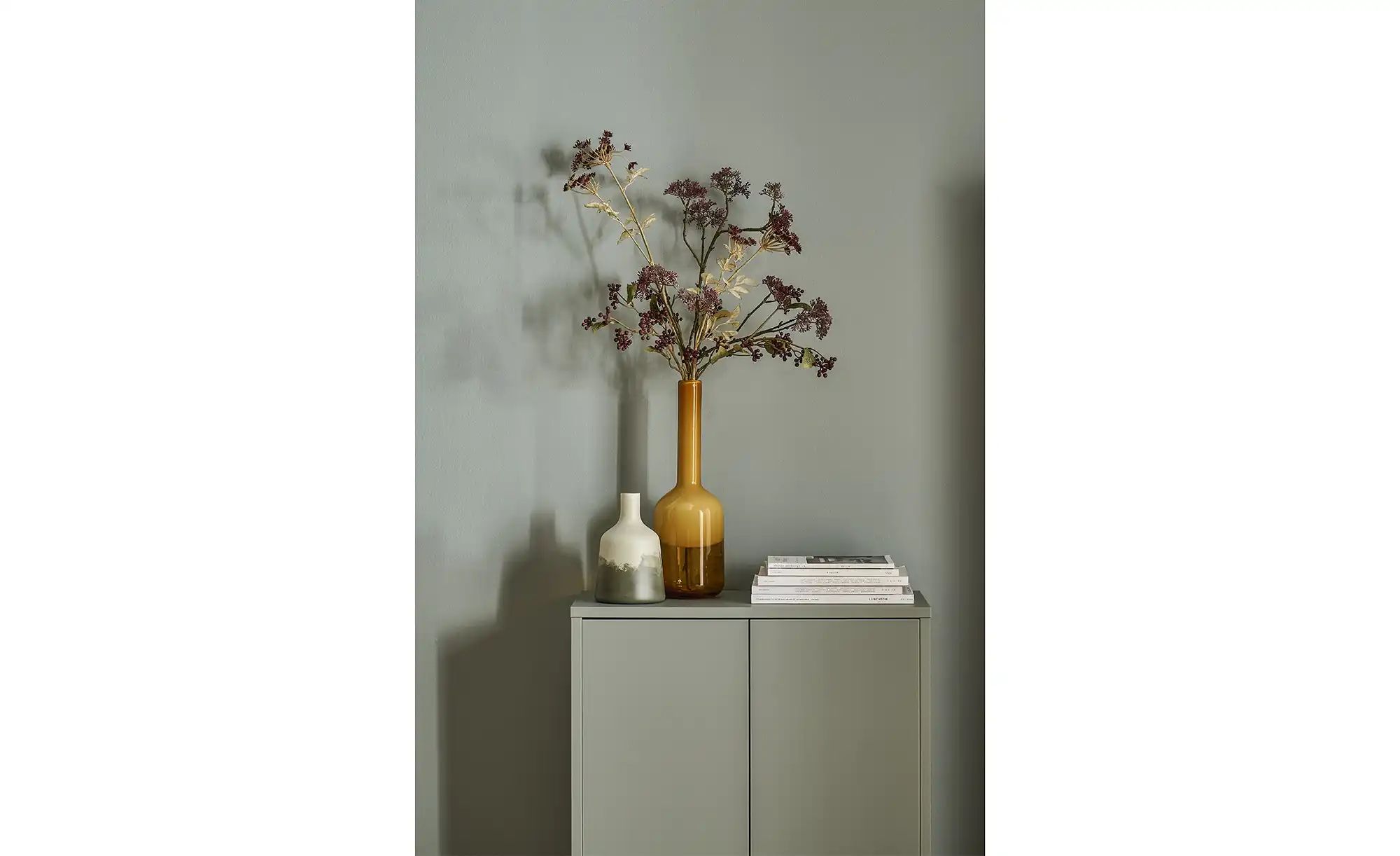 HOME STORY Vase   ¦ grün ¦ Glas ¦ Maße (cm): H: 23  Ø: 14.5 Weihnachten - H günstig online kaufen