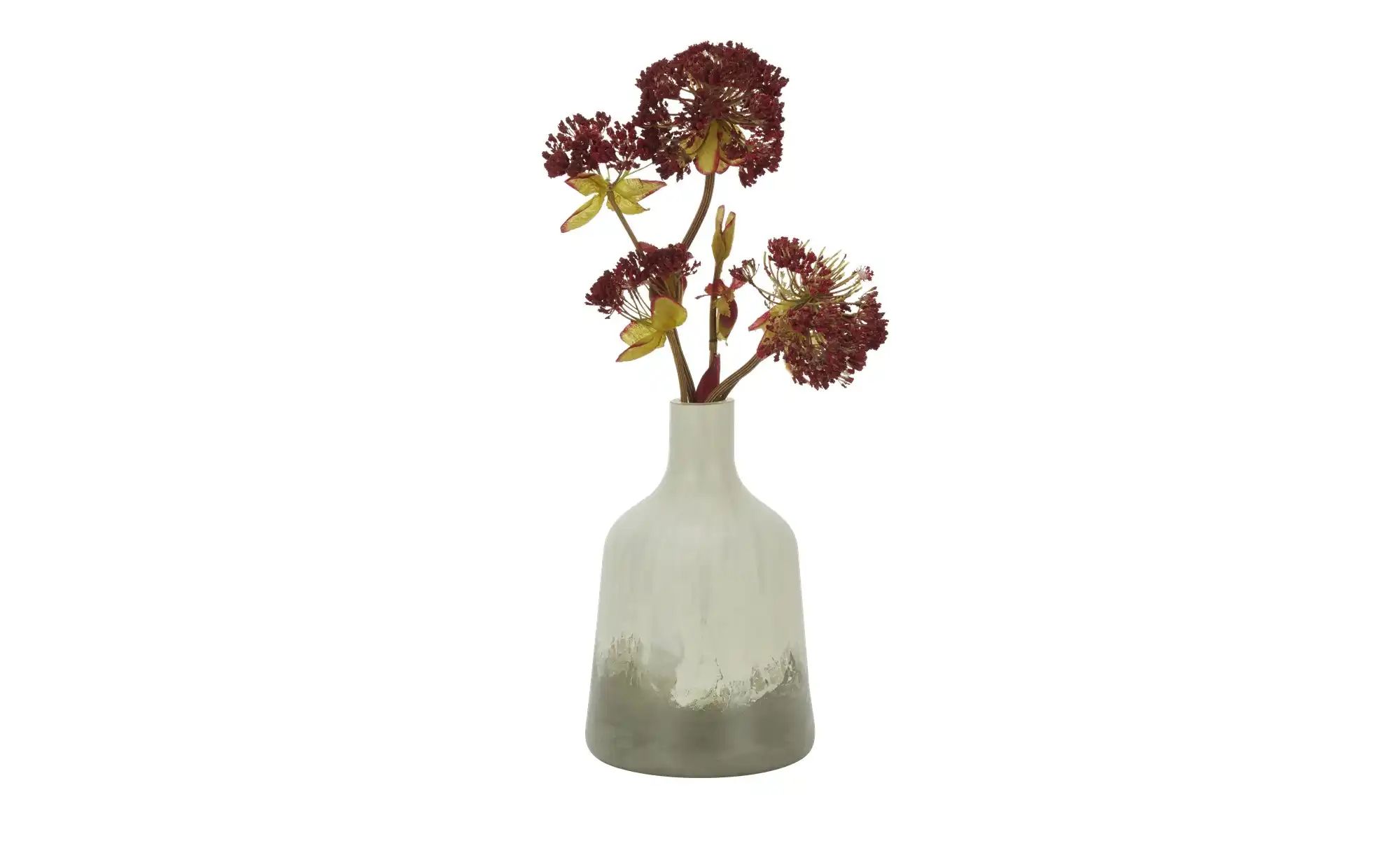 HOME STORY Vase   ¦ grün ¦ Glas ¦ Maße (cm): H: 28  Ø: 17 Accessoires > Vas günstig online kaufen