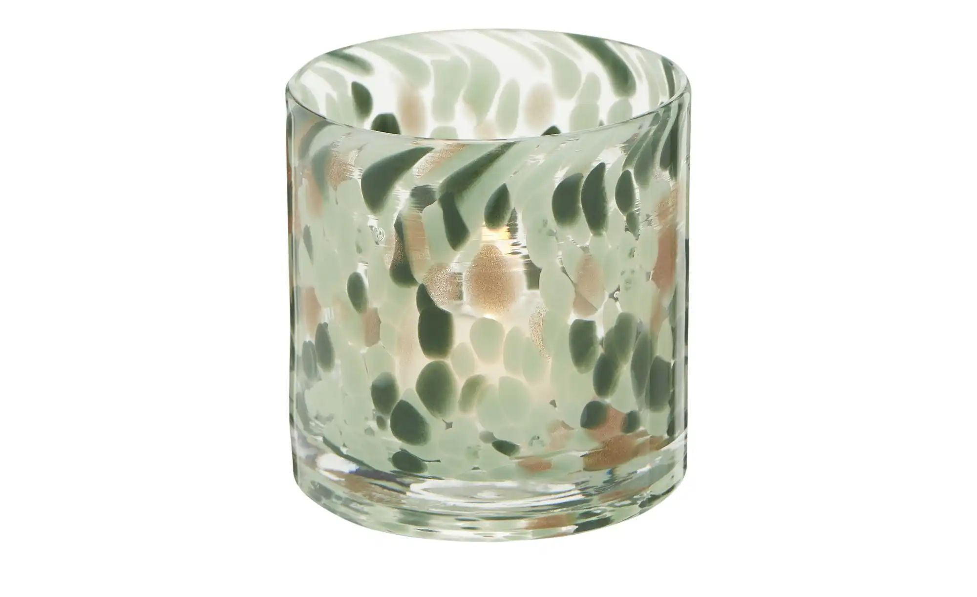HOME STORY Windlicht   ¦ mehrfarbig ¦ Glas ¦ Maße (cm): H: 8,5  Ø: 8.5 Acce günstig online kaufen