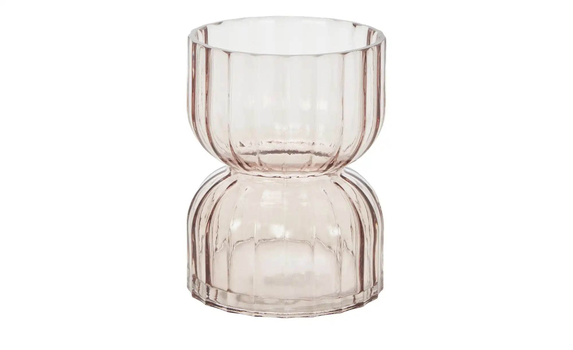 HOME STORY Vase   ¦ rosa/pink ¦ Glas ¦ Maße (cm): H: 18,5  Ø: 14 Accessoire günstig online kaufen