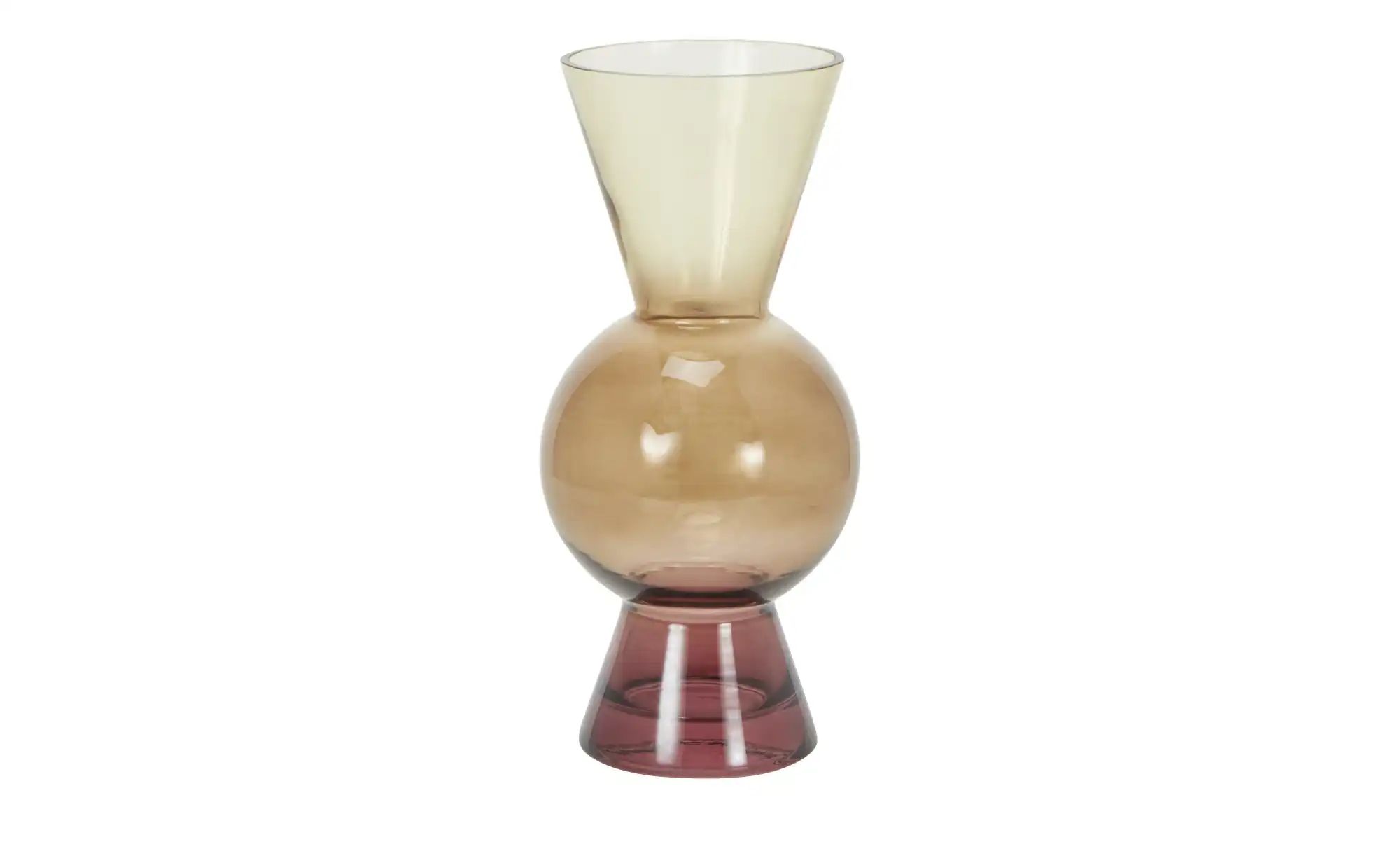 HOME STORY Vase   ¦ braun ¦ Glas ¦ Maße (cm): H: 24,5  Ø: 11 Accessoires > günstig online kaufen