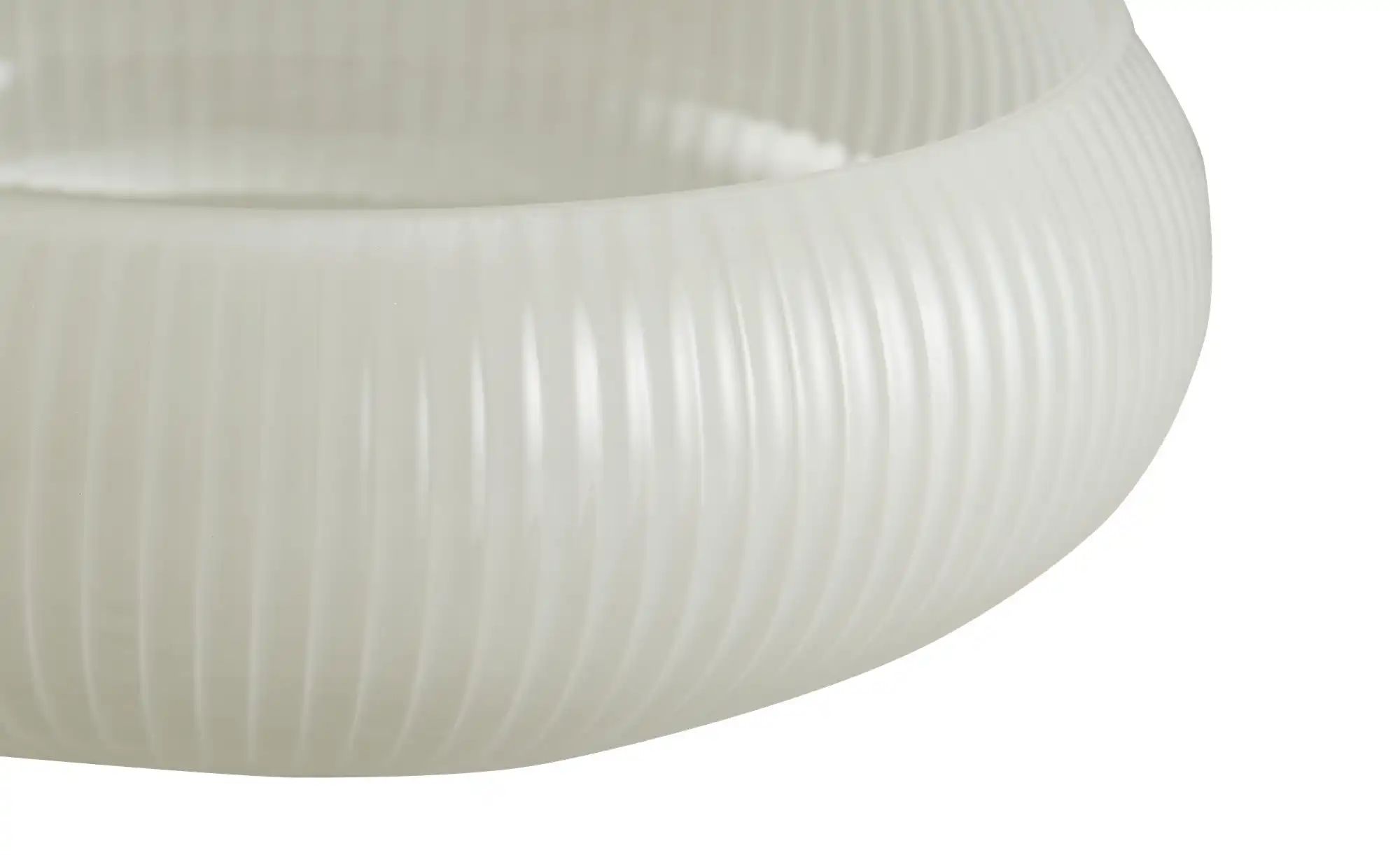 HOME STORY Deko Schale   ¦ weiß ¦ Glas ¦ Maße (cm): H: 8,5  Ø: 25 Accessoir günstig online kaufen