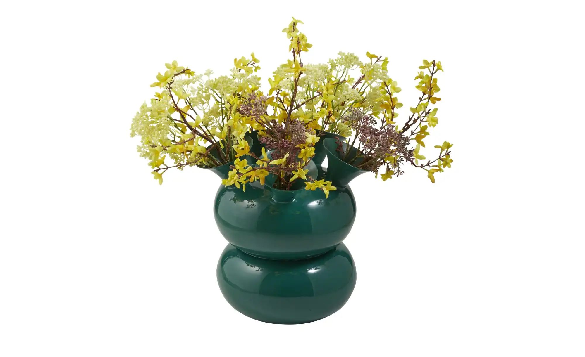 HOME STORY Vase   ¦ grün ¦ Eisen ¦ Maße (cm): H: 33  Ø: 25 Accessoires > Va günstig online kaufen