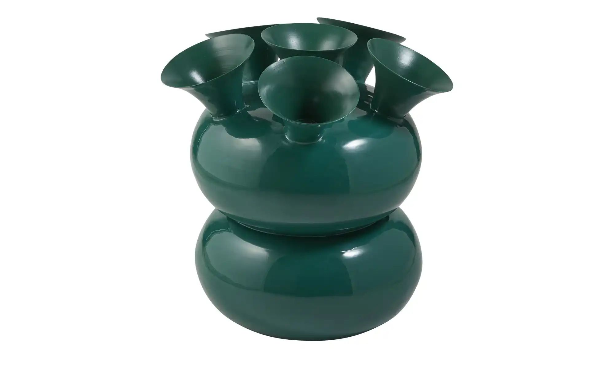 HOME STORY Vase   ¦ grün ¦ Eisen ¦ Maße (cm): H: 33  Ø: 25 Accessoires > Va günstig online kaufen