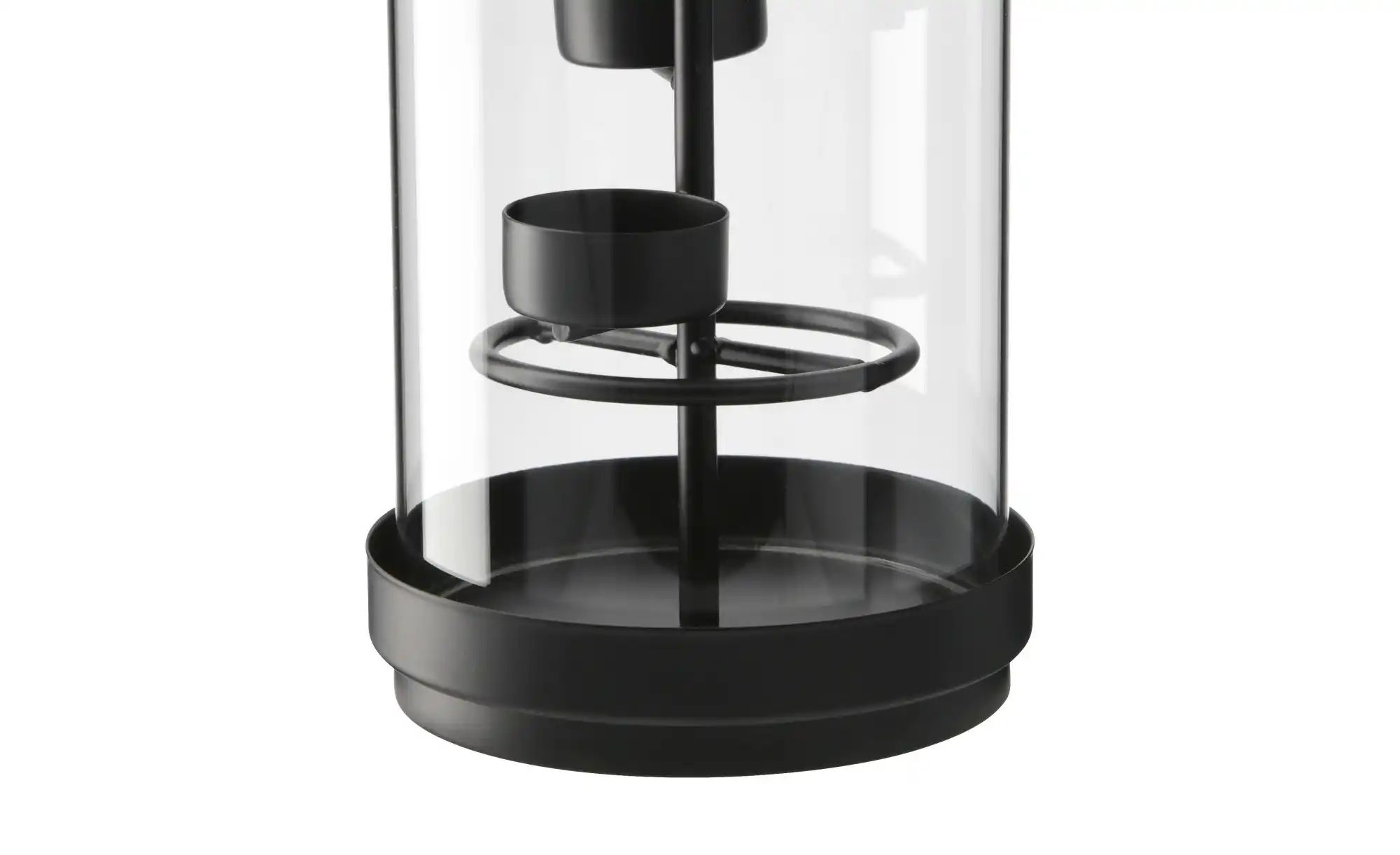 HOME STORY 4er Teelichthalter   ¦ schwarz ¦ Eisen,Glas ¦ Maße (cm): H: 42,5 günstig online kaufen