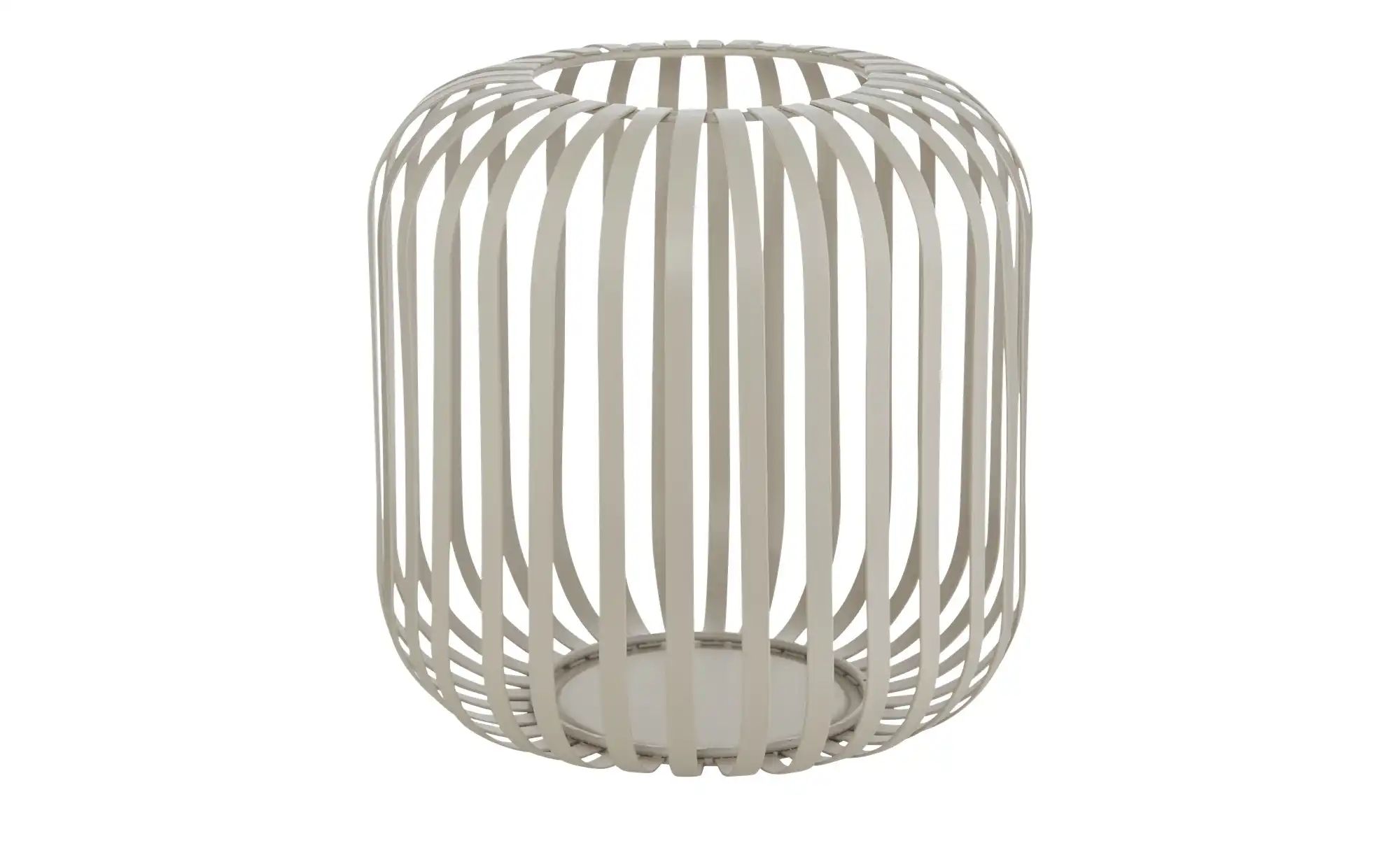 HOME STORY Windlicht   ¦ creme ¦ Metall ¦ Maße (cm): H: 18,5  Ø: 19 Accesso günstig online kaufen