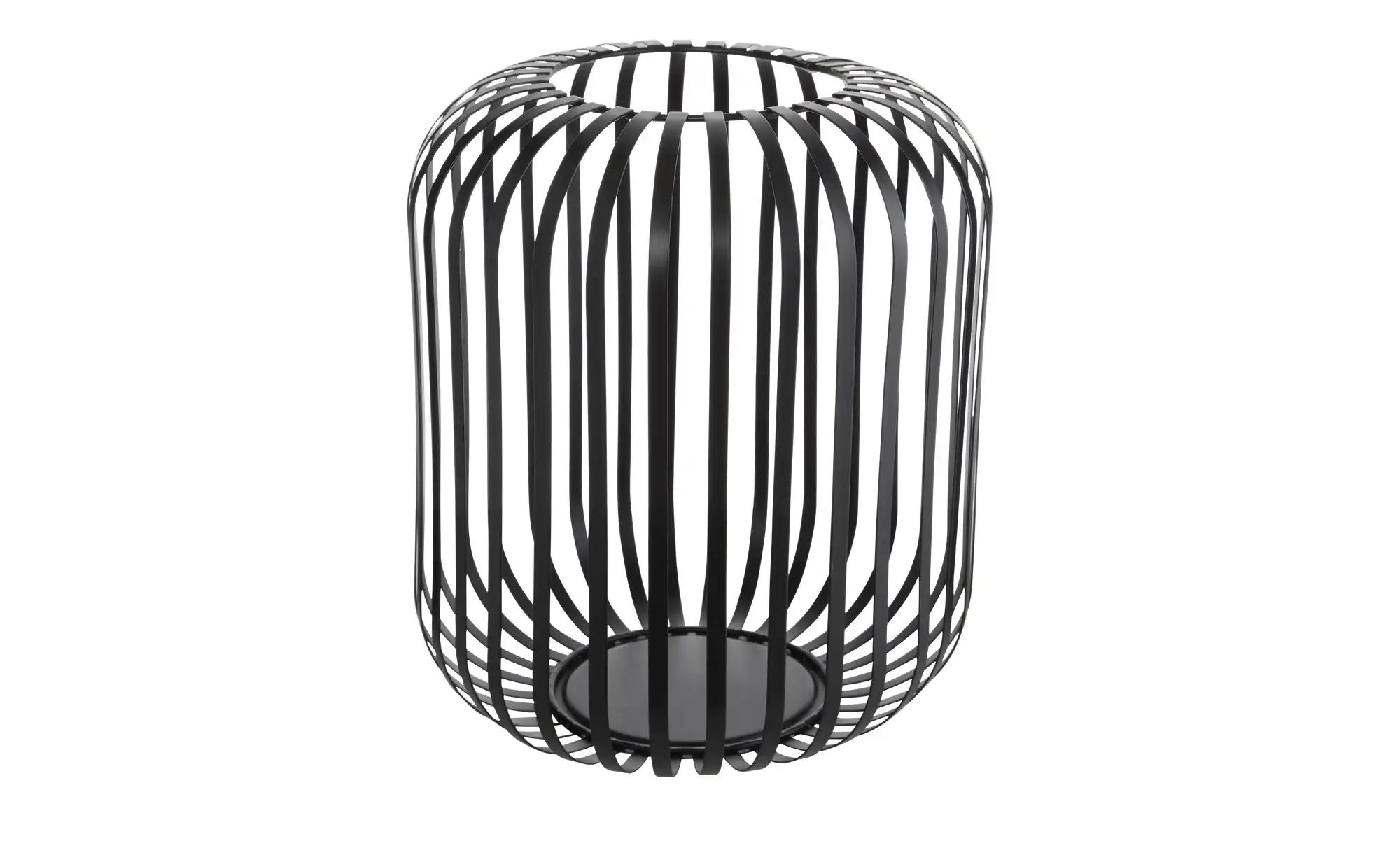 HOME STORY Windlicht   ¦ schwarz ¦ Metall ¦ Maße (cm): H: 26  Ø: 23.5 Acces günstig online kaufen