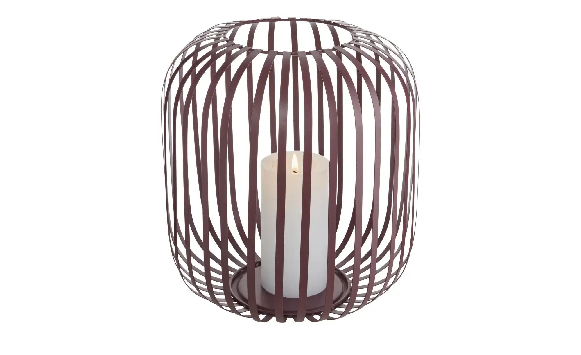 Thumbnail - HOME STORY Windlicht ¦ lila/violett ¦ Metall ¦ Maße (cm): H: 26 Ø: 23.5 Accessoires > Kerzen & Kerzenständer - Höffne...