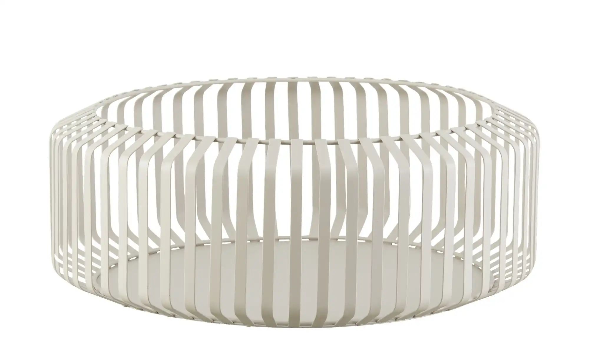 HOME STORY Deko Schale   ¦ creme ¦ Metall ¦ Maße (cm): H: 12  Ø: 32.5 Acces günstig online kaufen