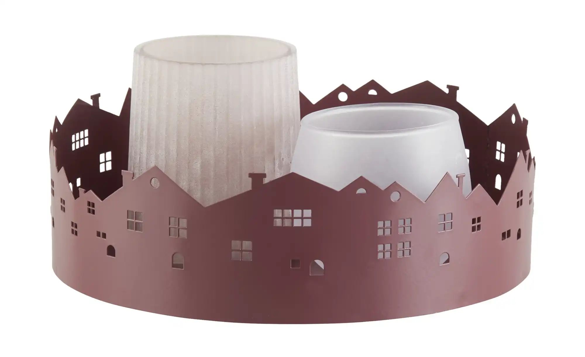 Thumbnail - HOME STORY Deko Tablett ¦ lila/violett ¦ Metall ¦ Maße (cm): H: 7,6 Ø: 25 Küchenzubehör & Helfer > Tabletts & Etagere...