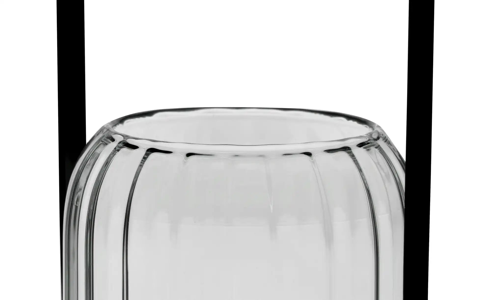 Windlicht   ¦ schwarz ¦ Metall,Glas ¦ Maße (cm): H: 30  Ø: 10 Accessoires > günstig online kaufen