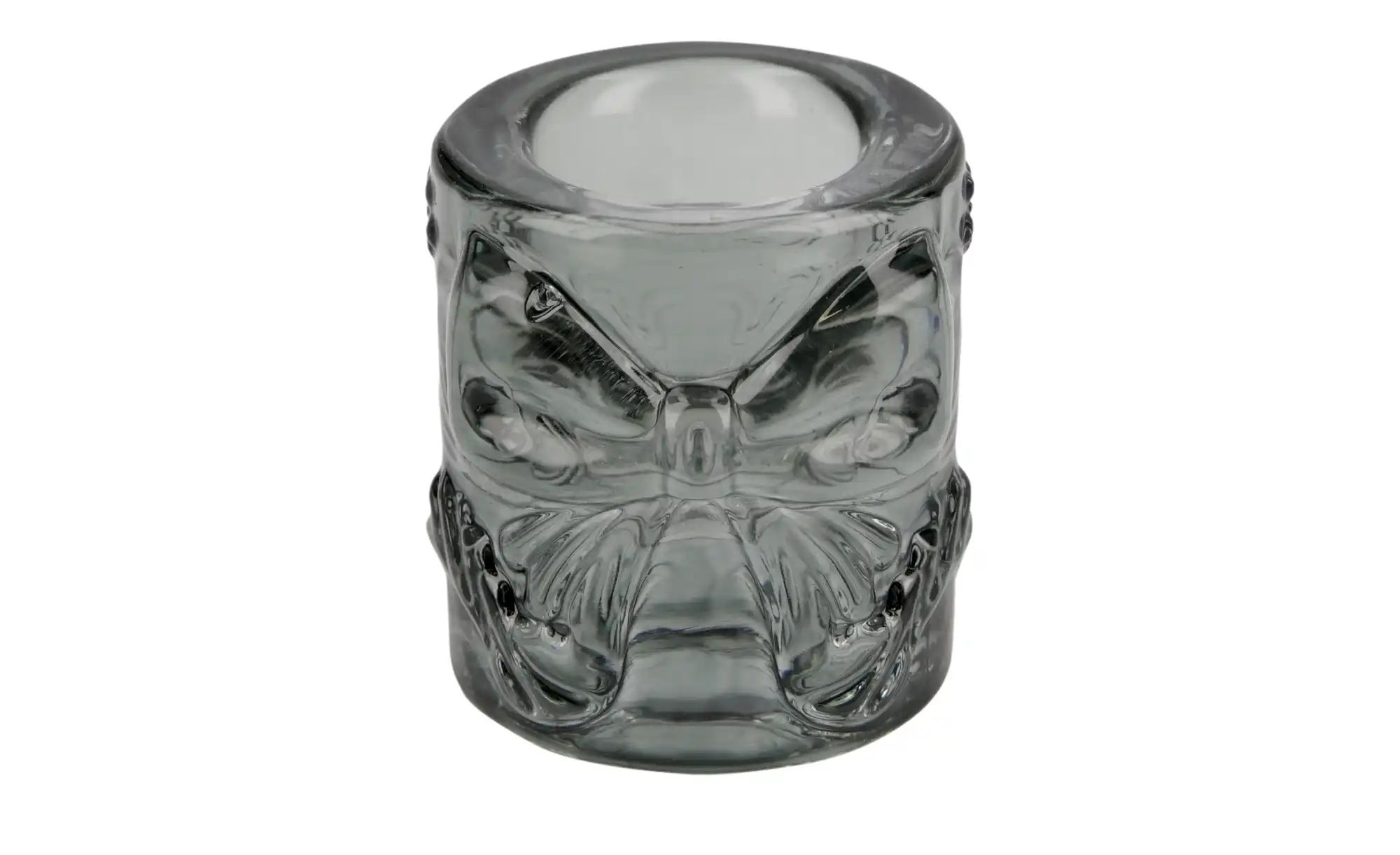 Kerzenhalter mit Schleife   ¦ grau ¦ Glas ¦ Maße (cm): H: 4,5  Ø: 4.5 Acces günstig online kaufen