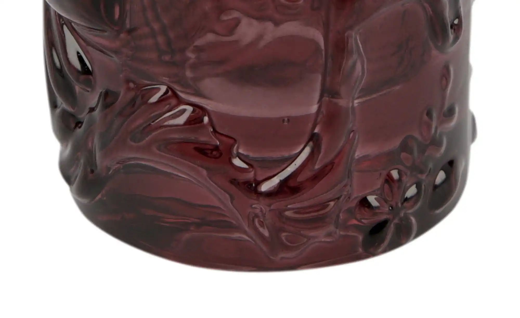 Thumbnail - Kerzenhalter mit Schleife ¦ rot ¦ Glas ¦ Maße (cm): H: 4,5 Ø: 4.5 Accessoires > Kerzen & Kerzenständer > Kerzenstände...