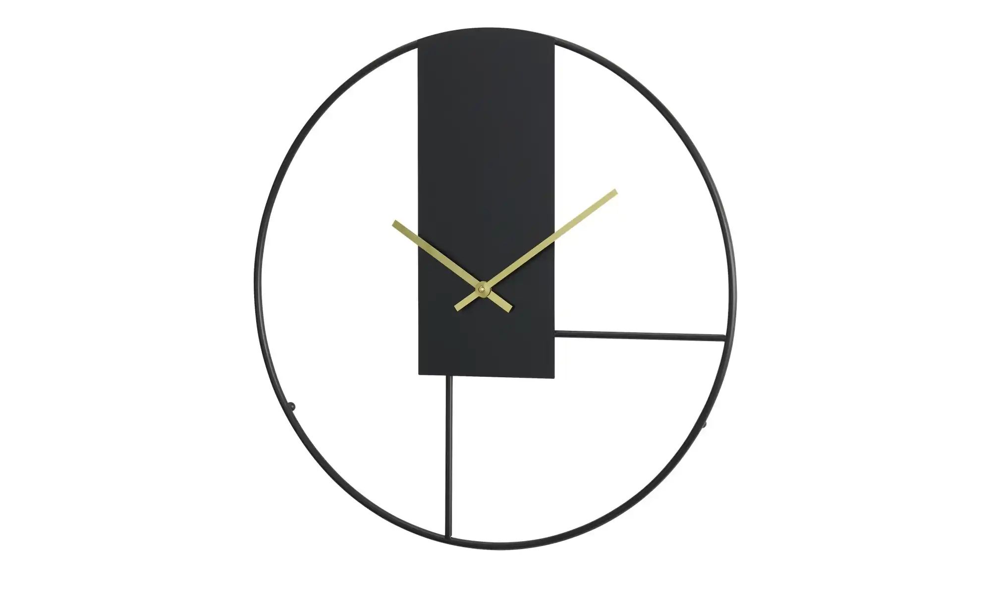 Wanduhr   ¦ schwarz ¦ Metall,MDF ¦ Maße (cm): B: 60 H: 60 T: 3.5 Accessoire günstig online kaufen