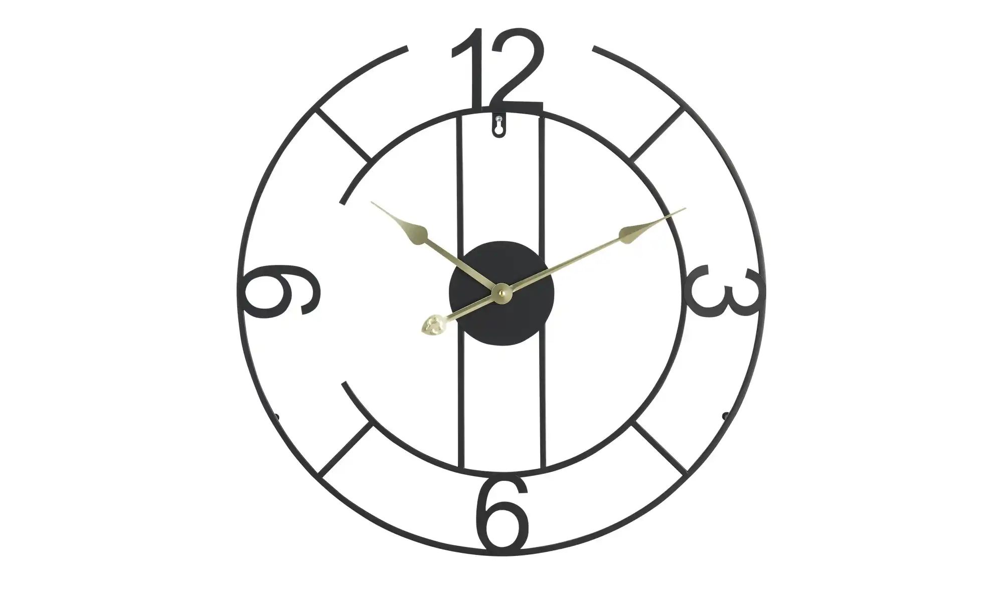 Wanduhr   ¦ schwarz ¦ Metall ¦ Maße (cm): B: 60 H: 60 T: 3.5 Accessoires > günstig online kaufen