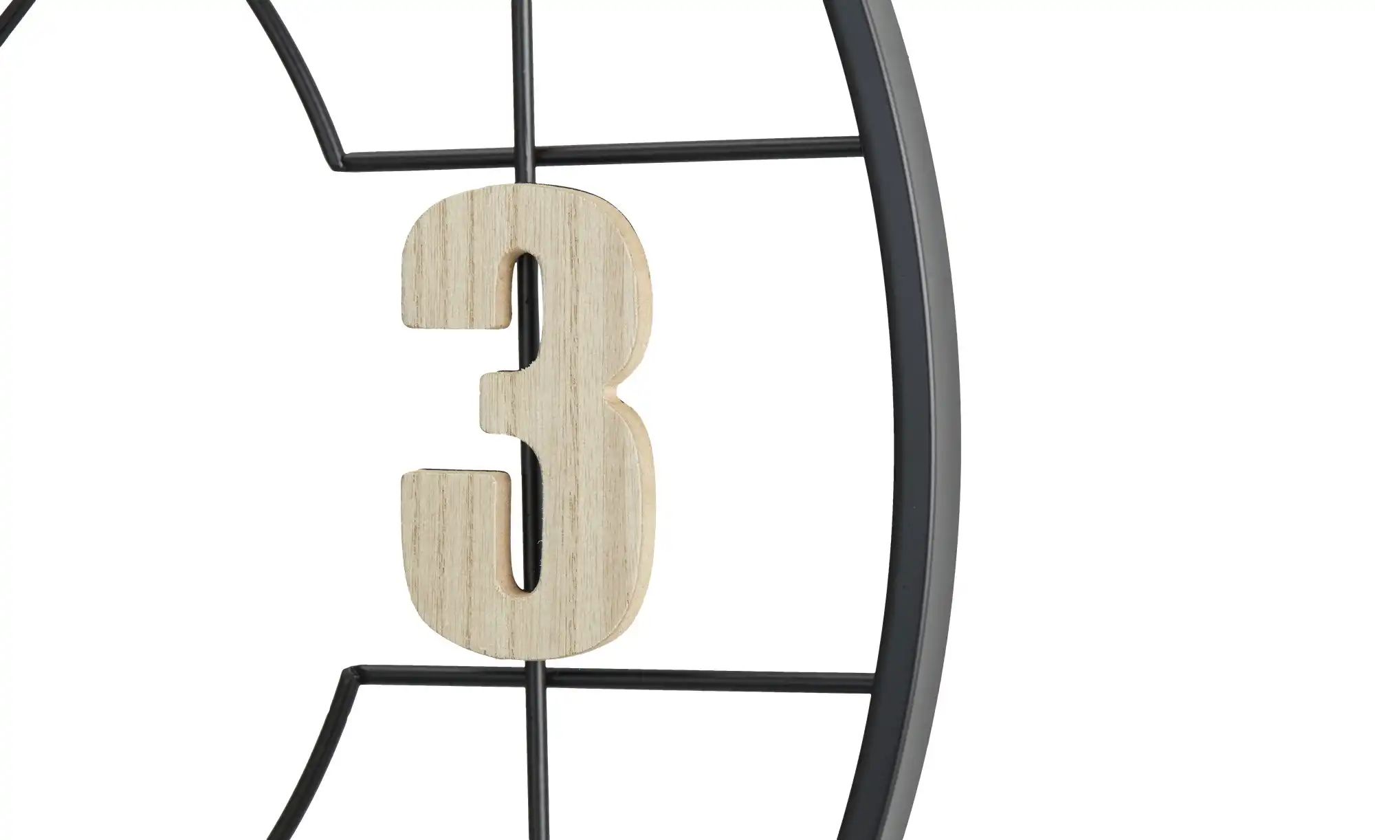 Wanduhr   ¦ schwarz ¦ Metall,MDF ¦ Maße (cm): B: 60 H: 60 T: 4.5 Accessoire günstig online kaufen