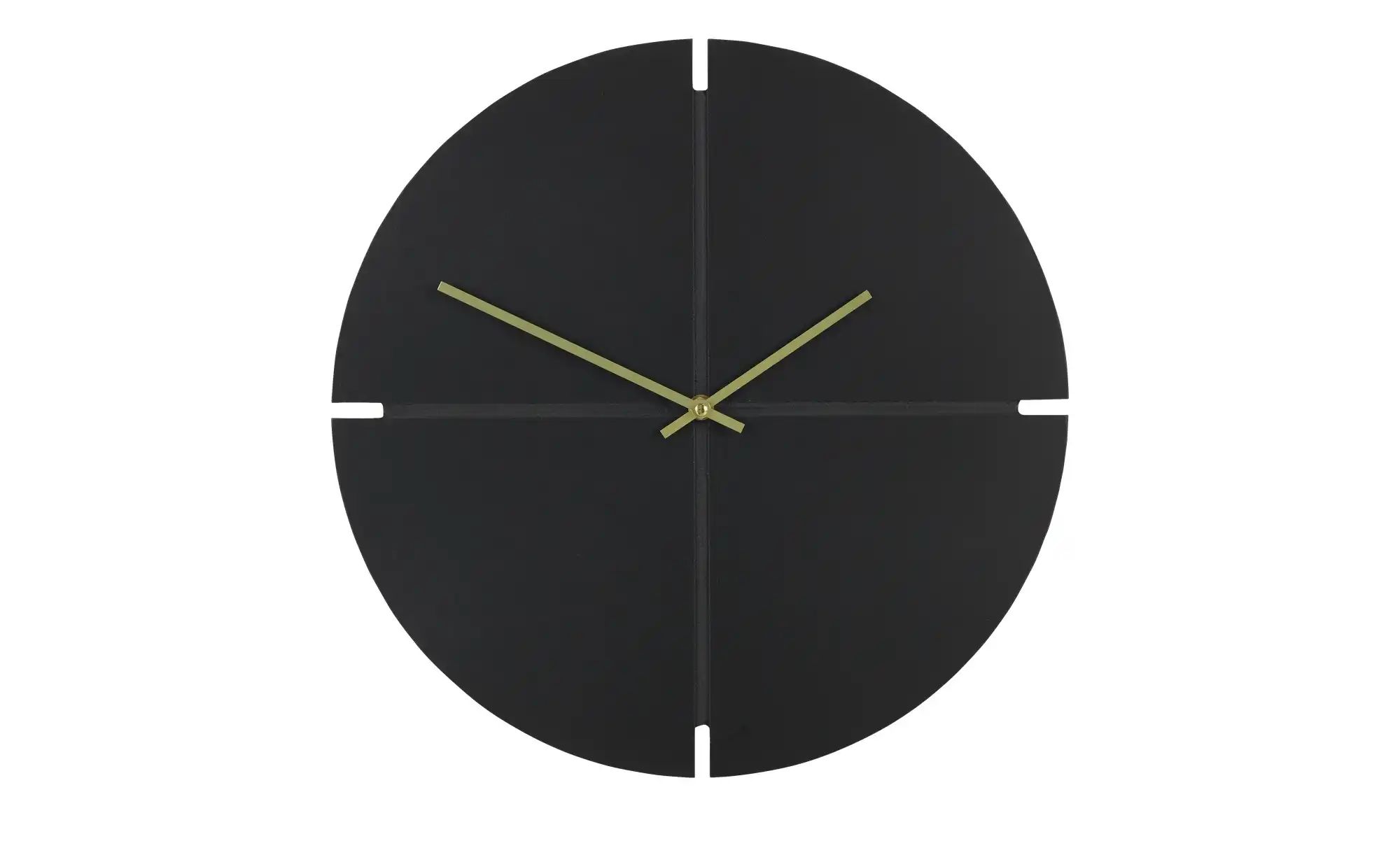 Wanduhr   ¦ schwarz ¦ Holzwerkstoff,Metall ¦ Maße (cm): B: 40 H: 40 T: 4.0 günstig online kaufen