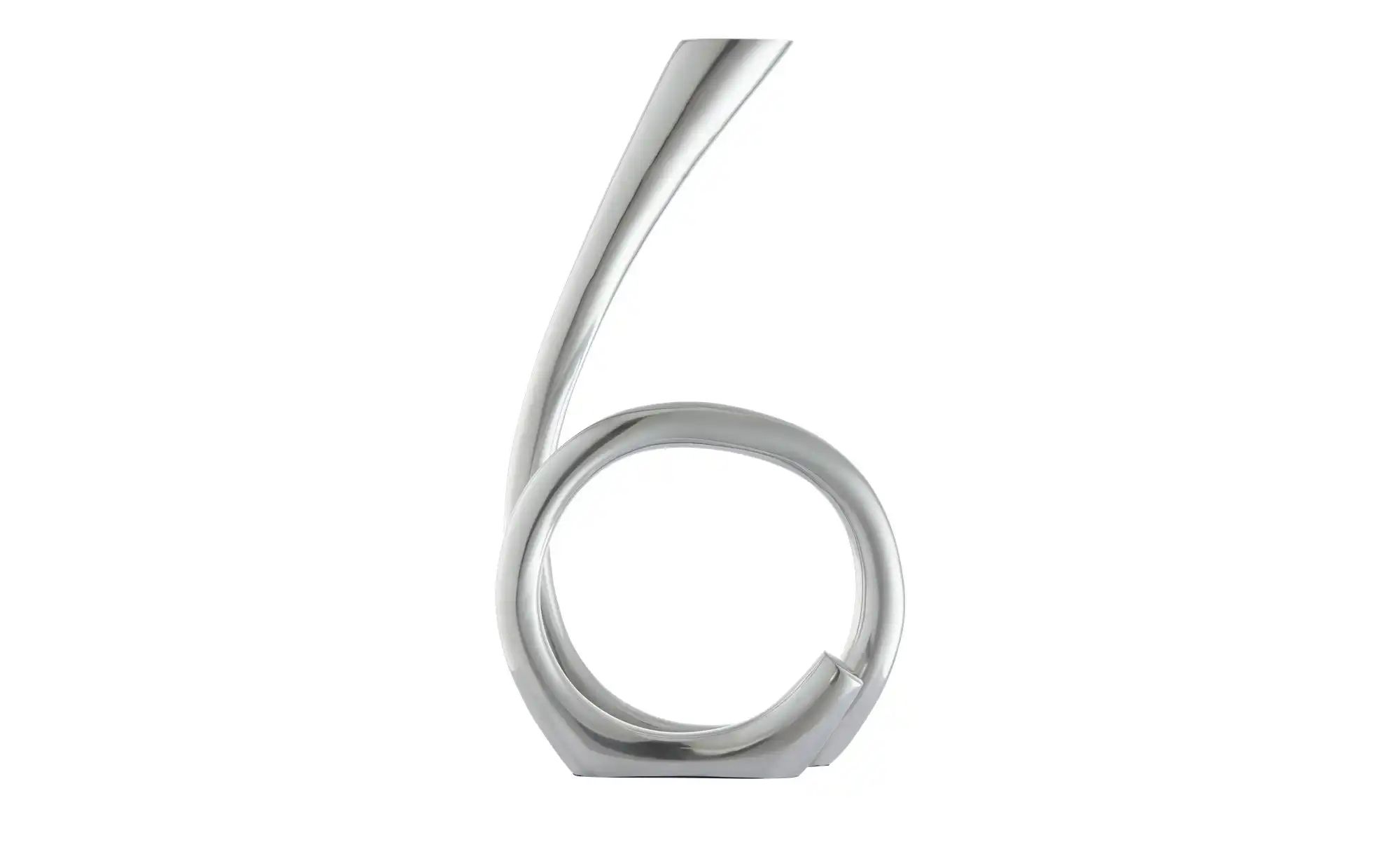 HOME STORY Kerzenständer   ¦ silber ¦ Aluminium ¦ Maße (cm): B: 17 H: 29 T: günstig online kaufen