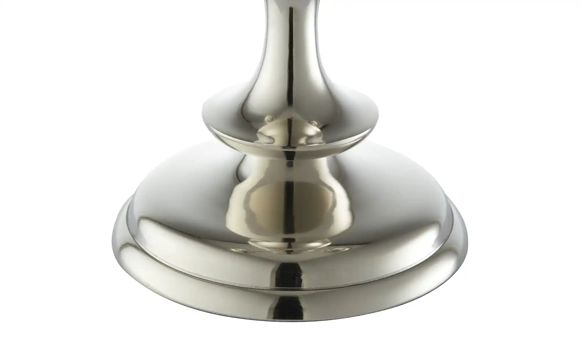 HOME STORY Kerzenständer   ¦ silber ¦ Aluminium ¦ Maße (cm): B: 12 H: 28 T: günstig online kaufen