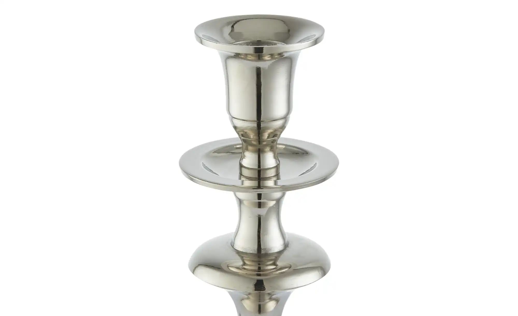Thumbnail - HOME STORY Kerzenständer ¦ silber ¦ Aluminium ¦ Maße (cm): B: 12 H: 28 T: 12.0 Accessoires > Kerzen & Kerzenständer > ...