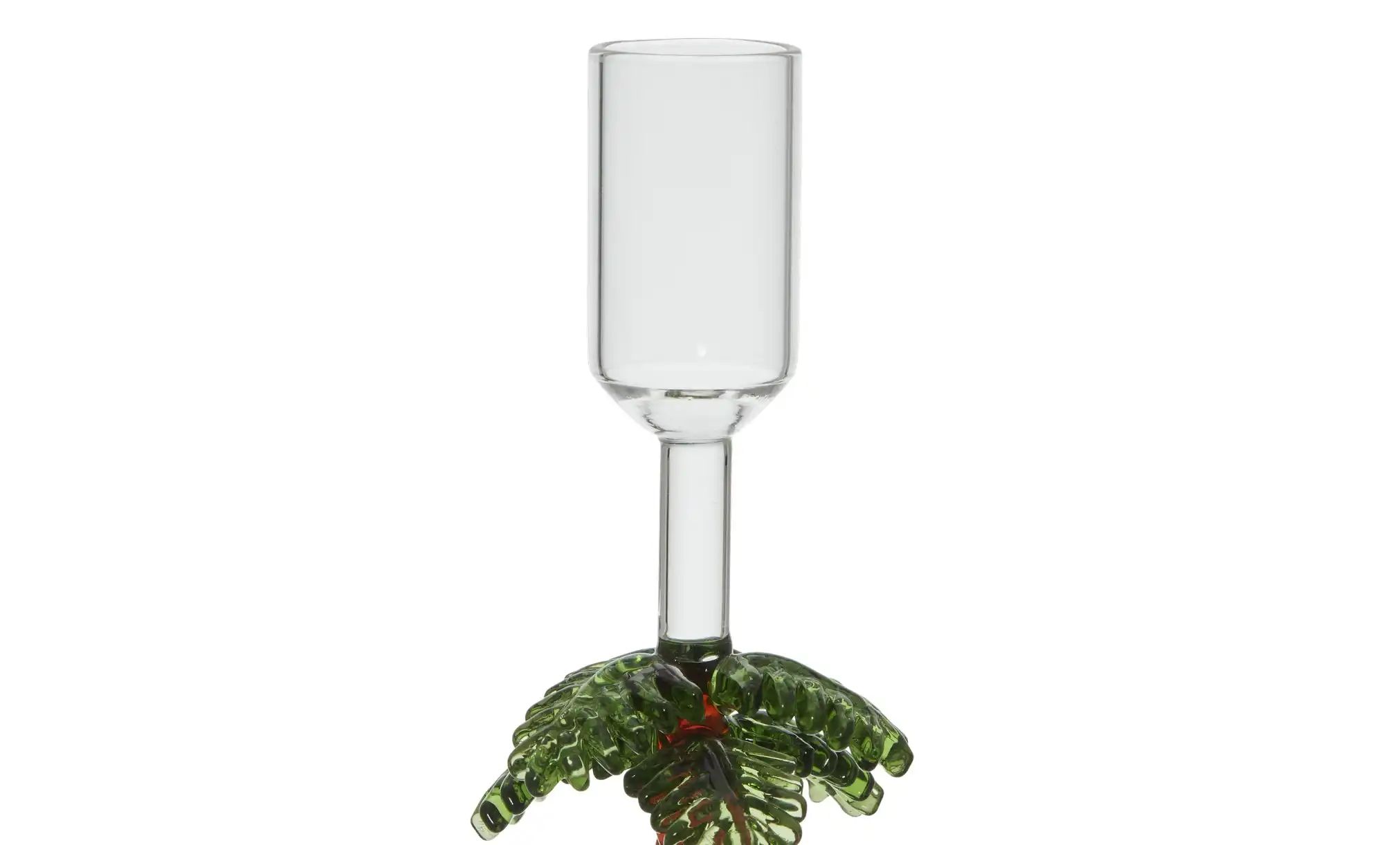 HOME STORY Kerzenhalter Palme   ¦ transparent/klar ¦ Glas ¦ Maße (cm): H: 2 günstig online kaufen