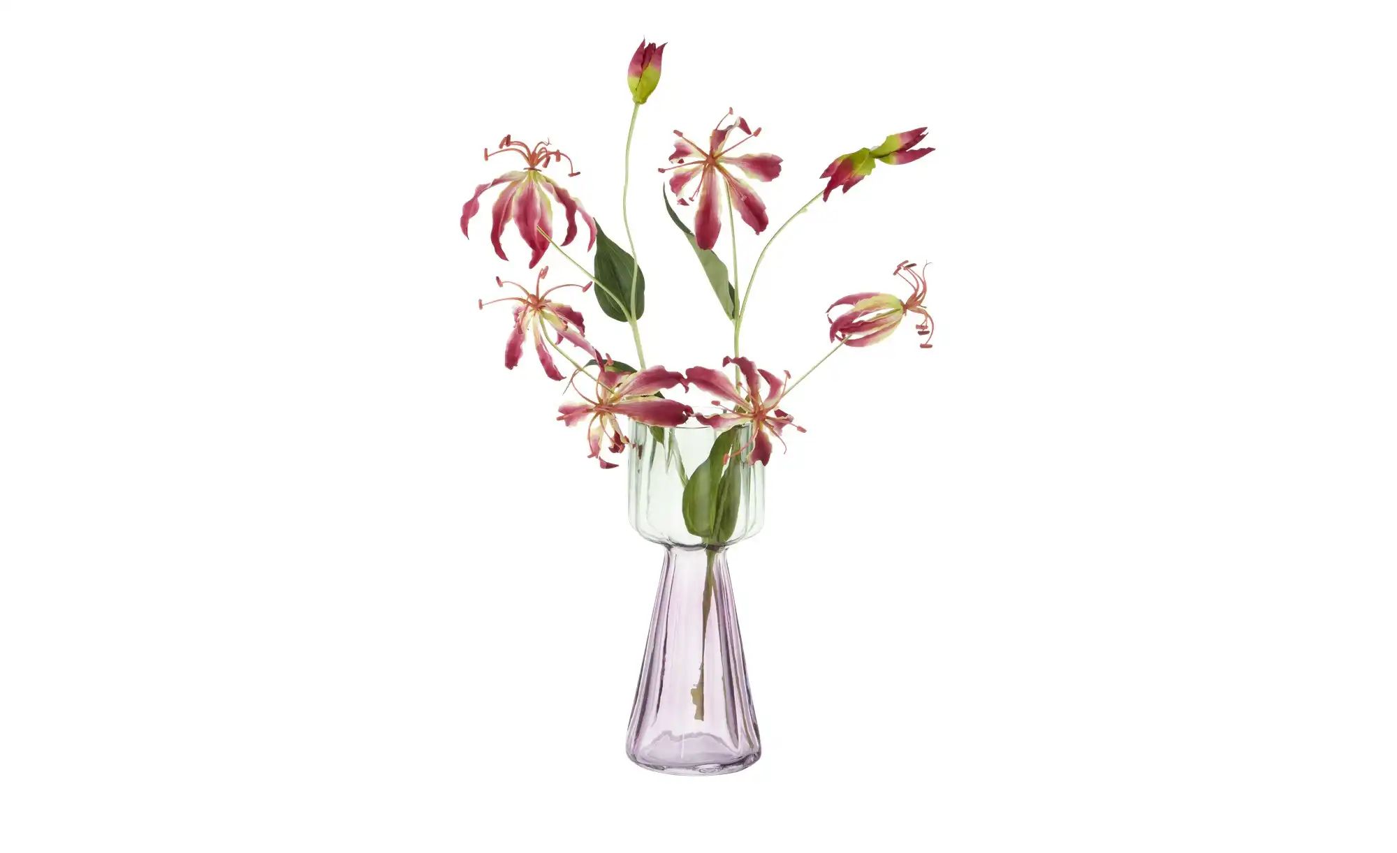 HOME STORY Vase   ¦ mehrfarbig ¦ Glas ¦ Maße (cm): H: 30,5  Ø: 12 Accessoir günstig online kaufen