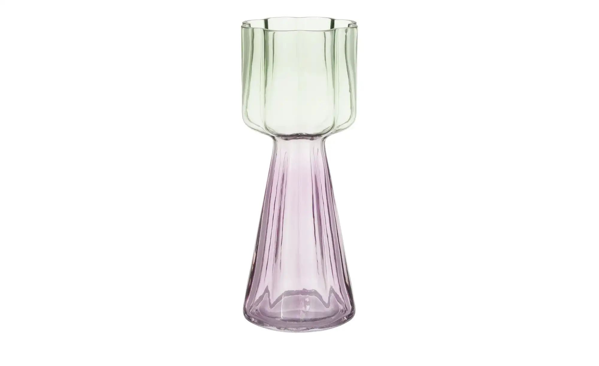 HOME STORY Vase   ¦ mehrfarbig ¦ Glas ¦ Maße (cm): H: 30,5  Ø: 12 Accessoir günstig online kaufen