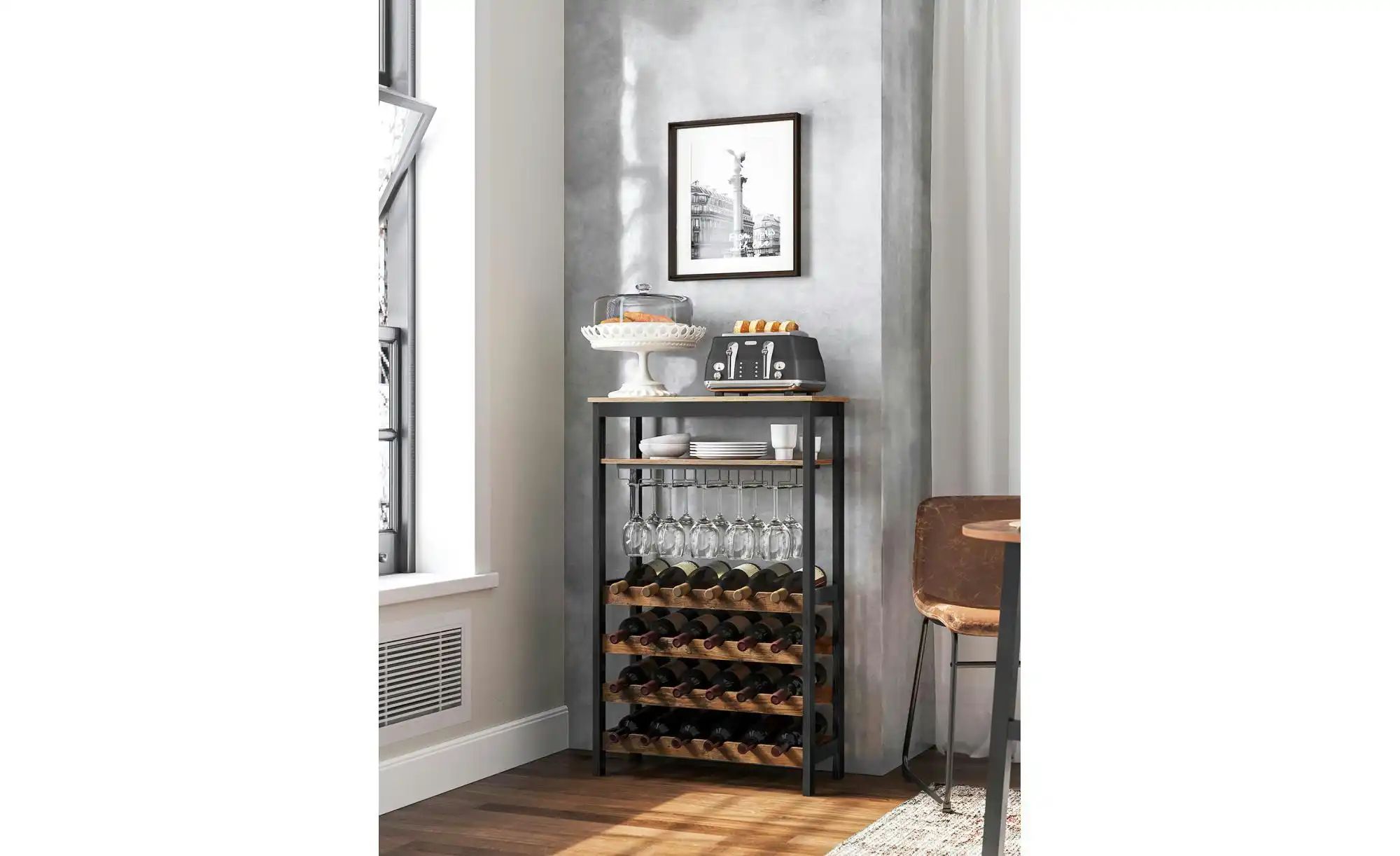 Weinregal   ¦ braun ¦ Maße (cm): B: 66 H: 100 Regale > Weinregale - Höffner günstig online kaufen