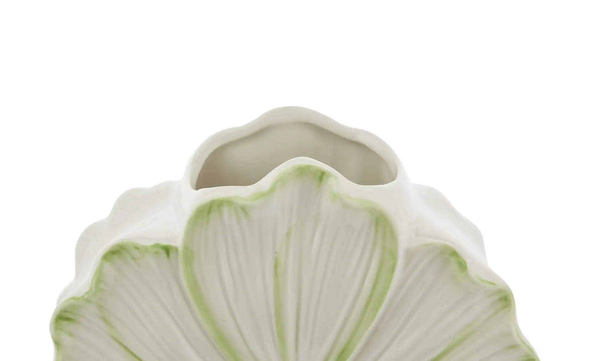 HOME STORY Vase Blume   ¦ weiß ¦ Steinzeug ¦ Maße (cm): B: 15,8 H: 16 T: 9. günstig online kaufen