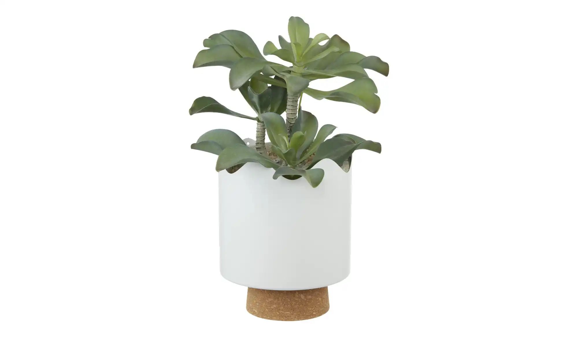 HOME STORY Übertopf  2er Set   ¦ weiß ¦ Metall ¦ Maße (cm): H: 19  Ø: 17.5 günstig online kaufen