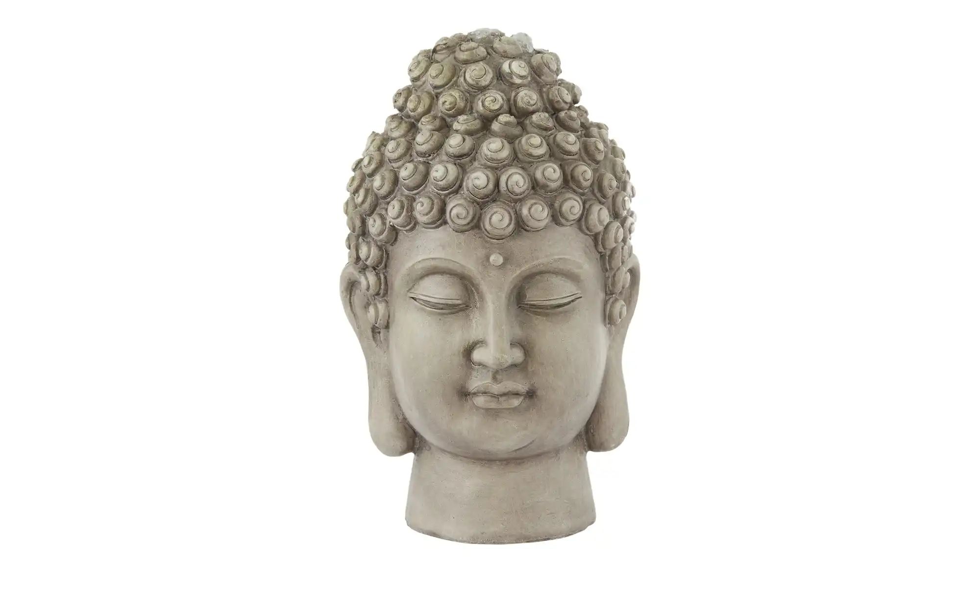 HOME STORY Buddha Figur   ¦ grau ¦ Polyresin (Kunstharz) ¦ Maße (cm): B: 15 günstig online kaufen