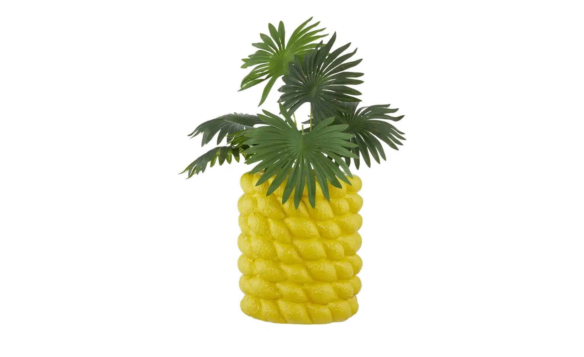 HOME STORY Übertopf Zitrone   ¦ gelb ¦ Magnesia ¦ Maße (cm): H: 29,5  Ø: 26 günstig online kaufen