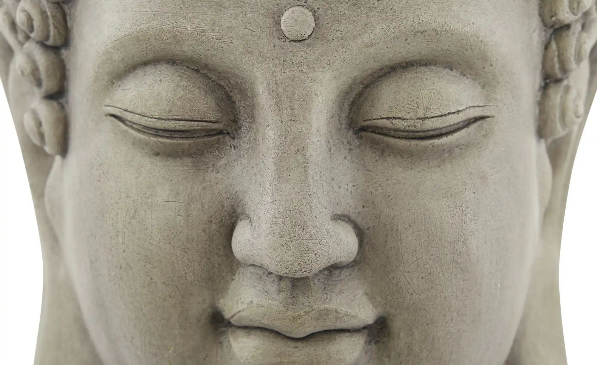 Thumbnail - HOME STORY Übertopf Buddha   ¦ grau ¦ Magnesia ¦ Maße (cm): H: 25  Ø: 22 Accessoires > Dekoartikel - Höffner