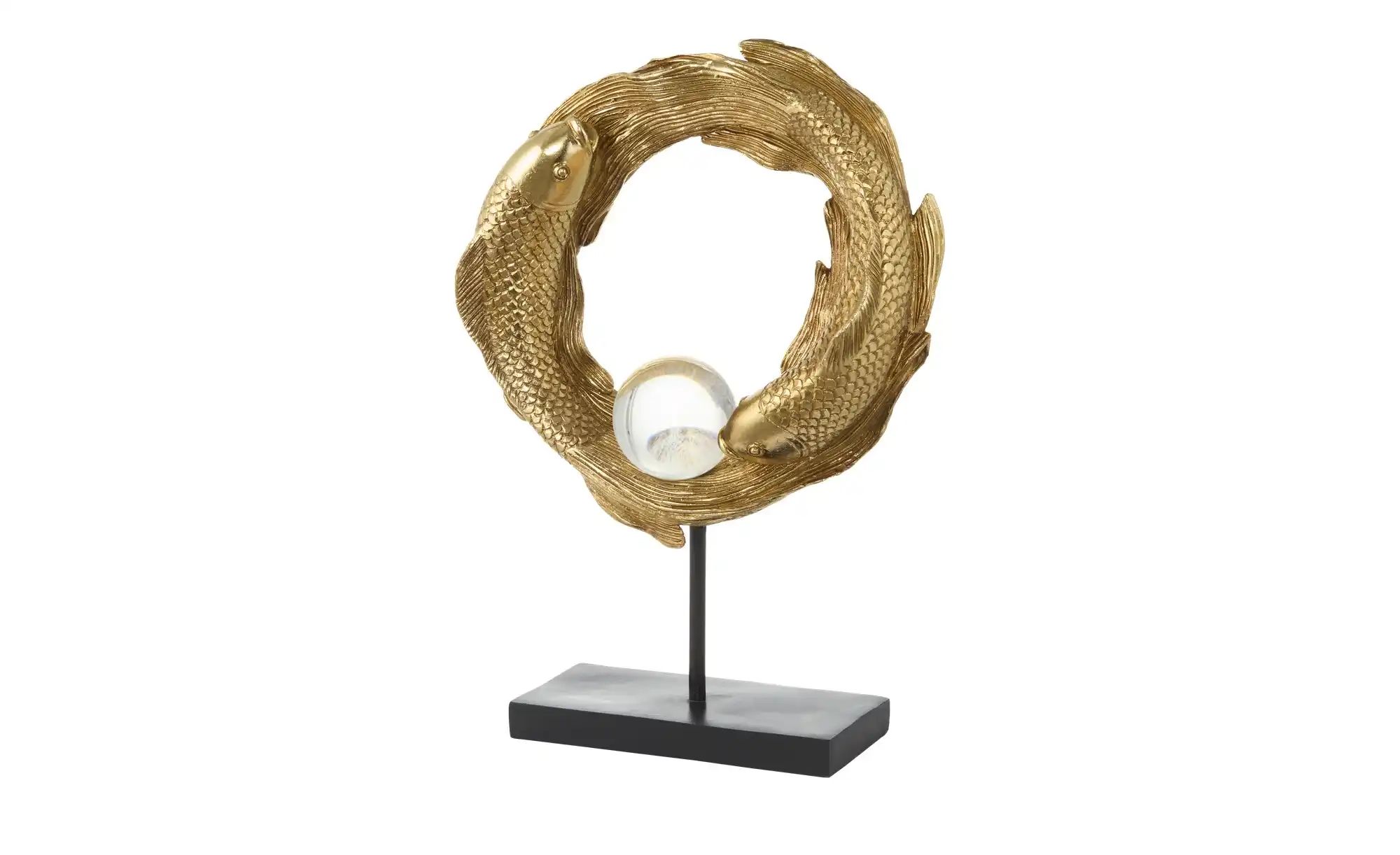 HOME STORY Deko Figur Goldfisch   ¦ gold ¦ Polyresin (Kunstharz),Eisen ¦ Ma günstig online kaufen