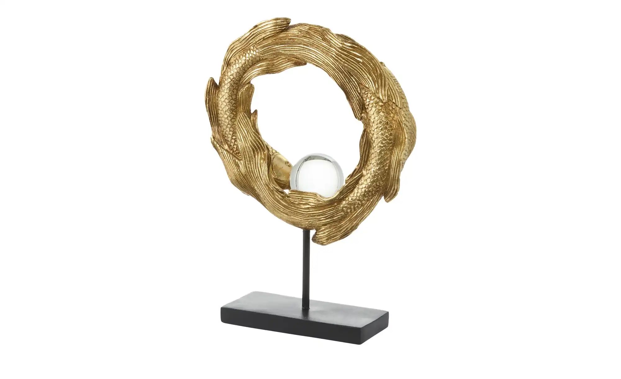 Thumbnail - HOME STORY Deko Figur Goldfisch ¦ gold ¦ Polyresin (Kunstharz),Eisen ¦ Maße (cm): B: 23,5 H: 33,5 T: 9.0 Accessoires >...