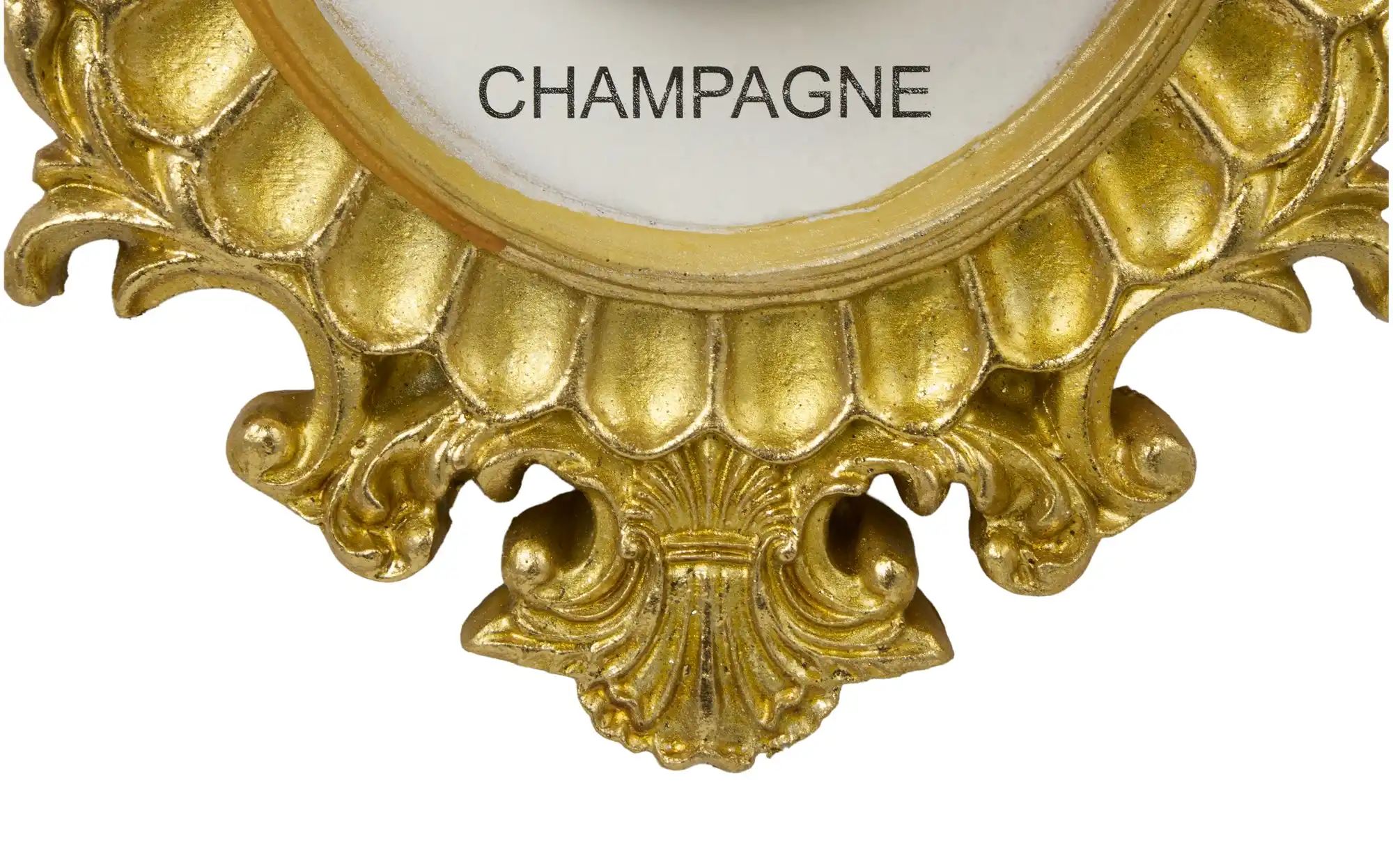Wandobjekt "Press for champagne"   ¦ gold ¦ Kunststoff ¦ Maße (cm): B: 14 H günstig online kaufen