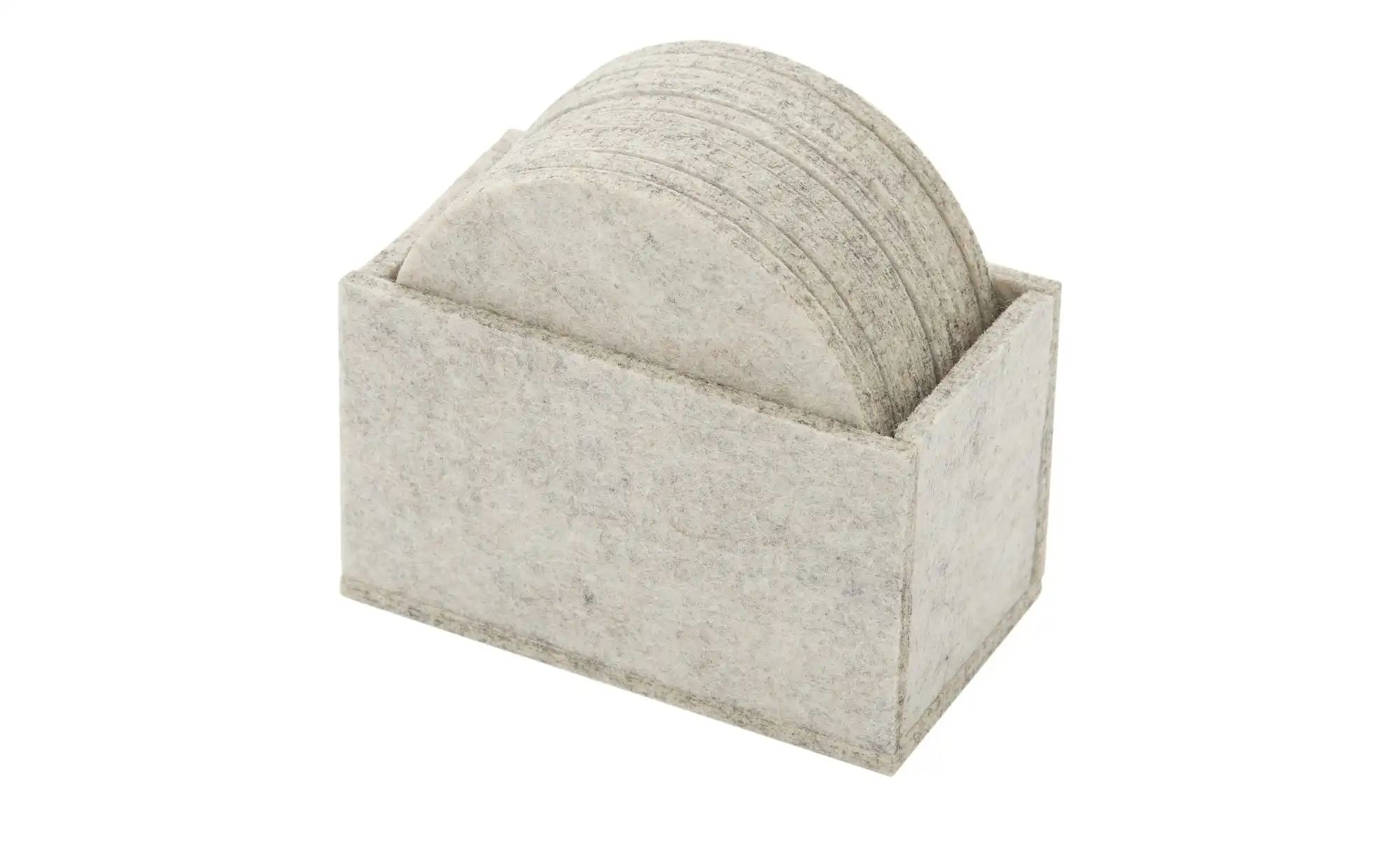 Untersetzer Set    beige  Textil  Maße (cm): B: 11,5 H: 10,5 T: 6.5 | 04066076516964