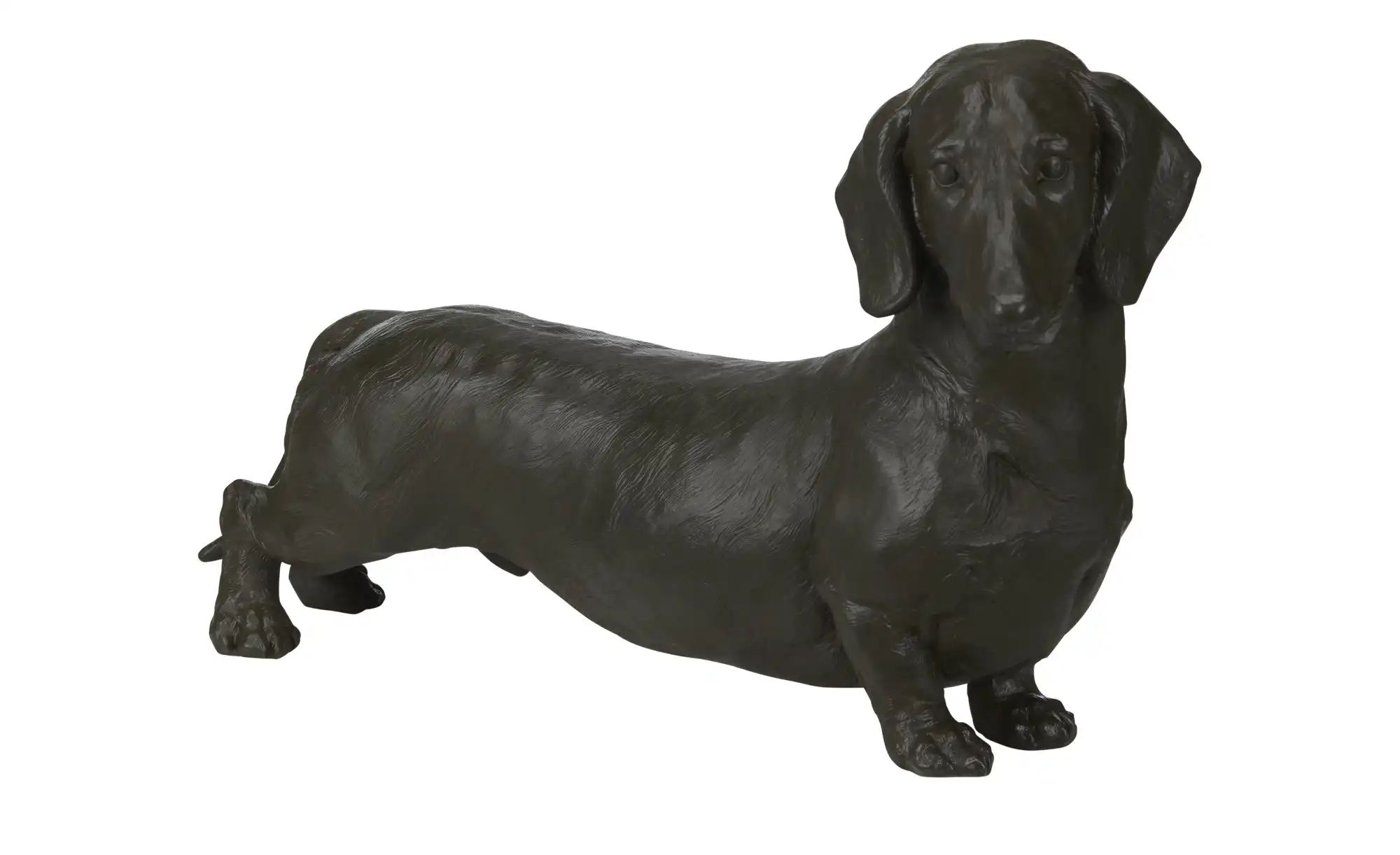 Dekofigur Dackel   ¦ braun ¦ Polyresin (Kunstharz) ¦ Maße (cm): B: 38 H: 24 günstig online kaufen